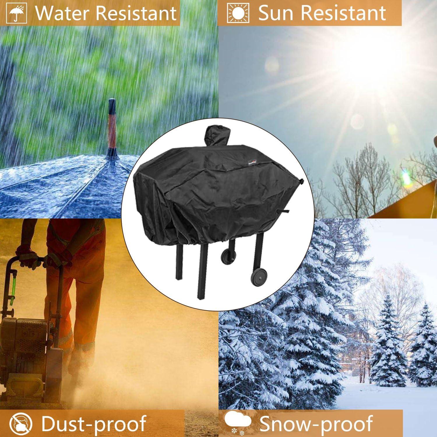 Stanbroil Grill Cover for Camp Chef DLX 24, SmokePro 24, PG24, PG24LS, PG24S, PG24SE, PG24LTD – Waterproof and Weather-Resistant Polyester, Black