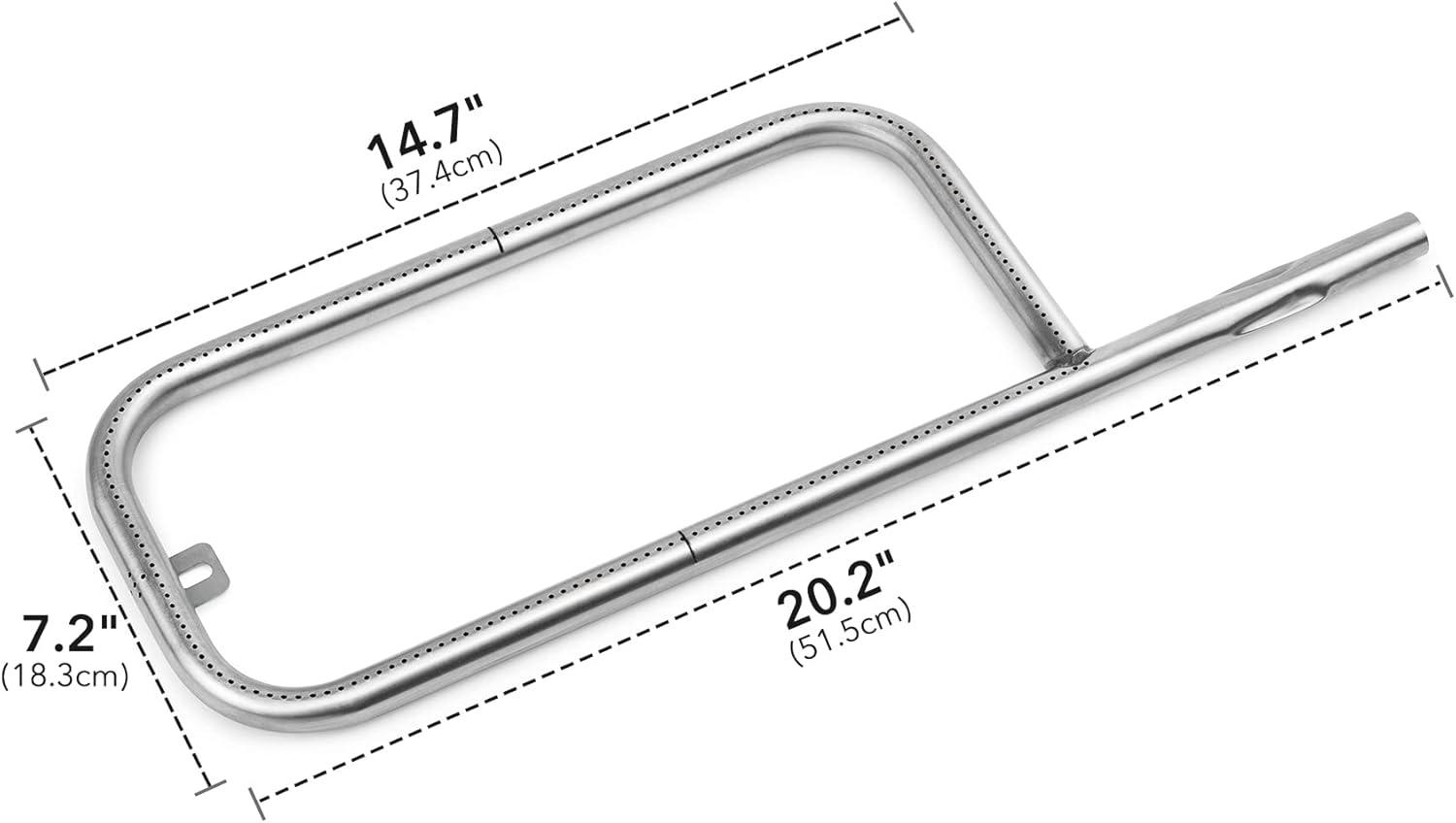 Stanbroil Stainless Steel Grill Burner Tube for Weber Q200 Q220 Q2000 Q2200 396000, 396001, 396002, 566002, 53060001, 54060001 – Grill Burner Tube Pipe Part for Weber 69956/60041/41862