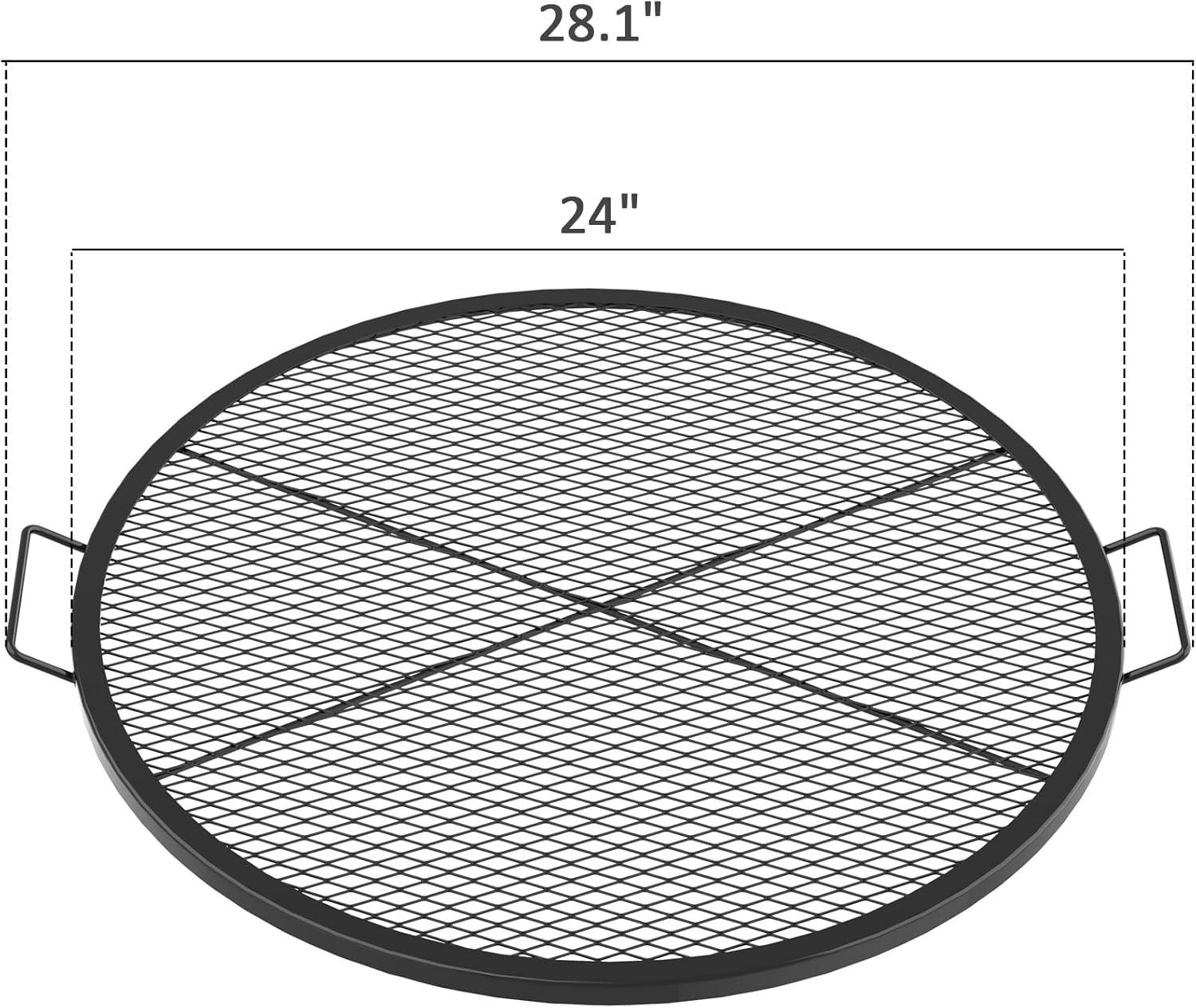 Stanbroil Heavy Duty X-Marks Fire Pit Cooking Grill Grates with Support X Wire – Outdoor Round BBQ Campfire Grill Grid – Camping Cookware, 36-Inch(24 Inch)