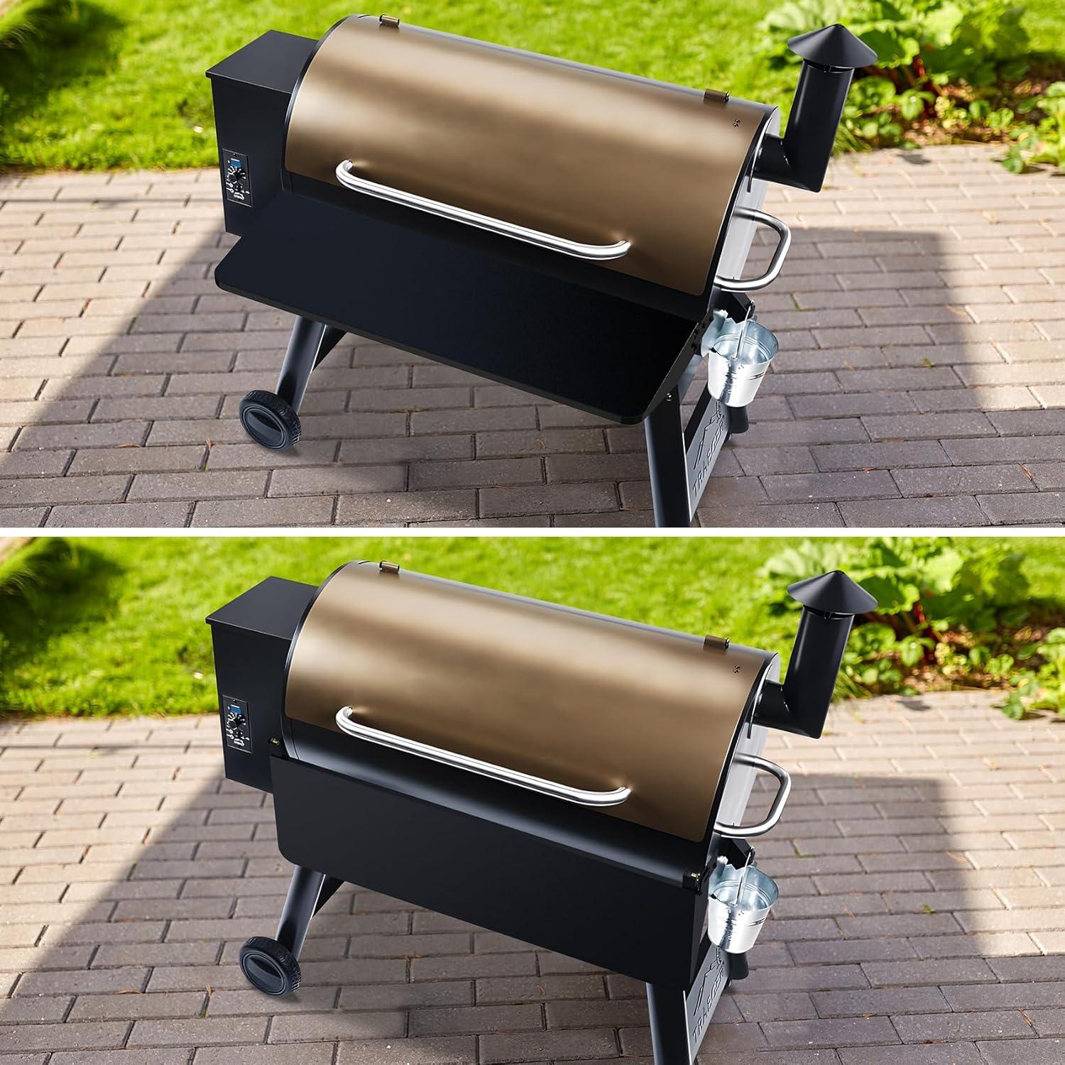 Stanbroil Folding Front Shelf for Traeger Pro 22, Pro 575 and Ironwood 650 Series, BAC362 Folding Shelf, Grill Accessories for Traeger Pellet Grills, 25″ L x 12″ W(37″)