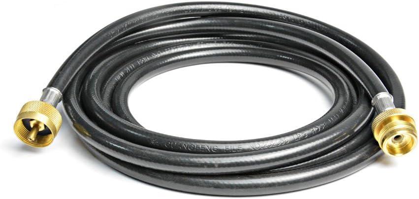 Stanbroil Propane Brass 4 Port Tee kit with 5ft and 12ft Hoses Allows for Connection Between Auxiliary Propane Cylinder