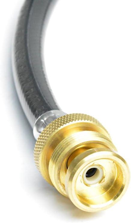 Stanbroil Propane Brass 4 Port Tee kit with 5ft and 12ft Hoses Allows for Connection Between Auxiliary Propane Cylinder