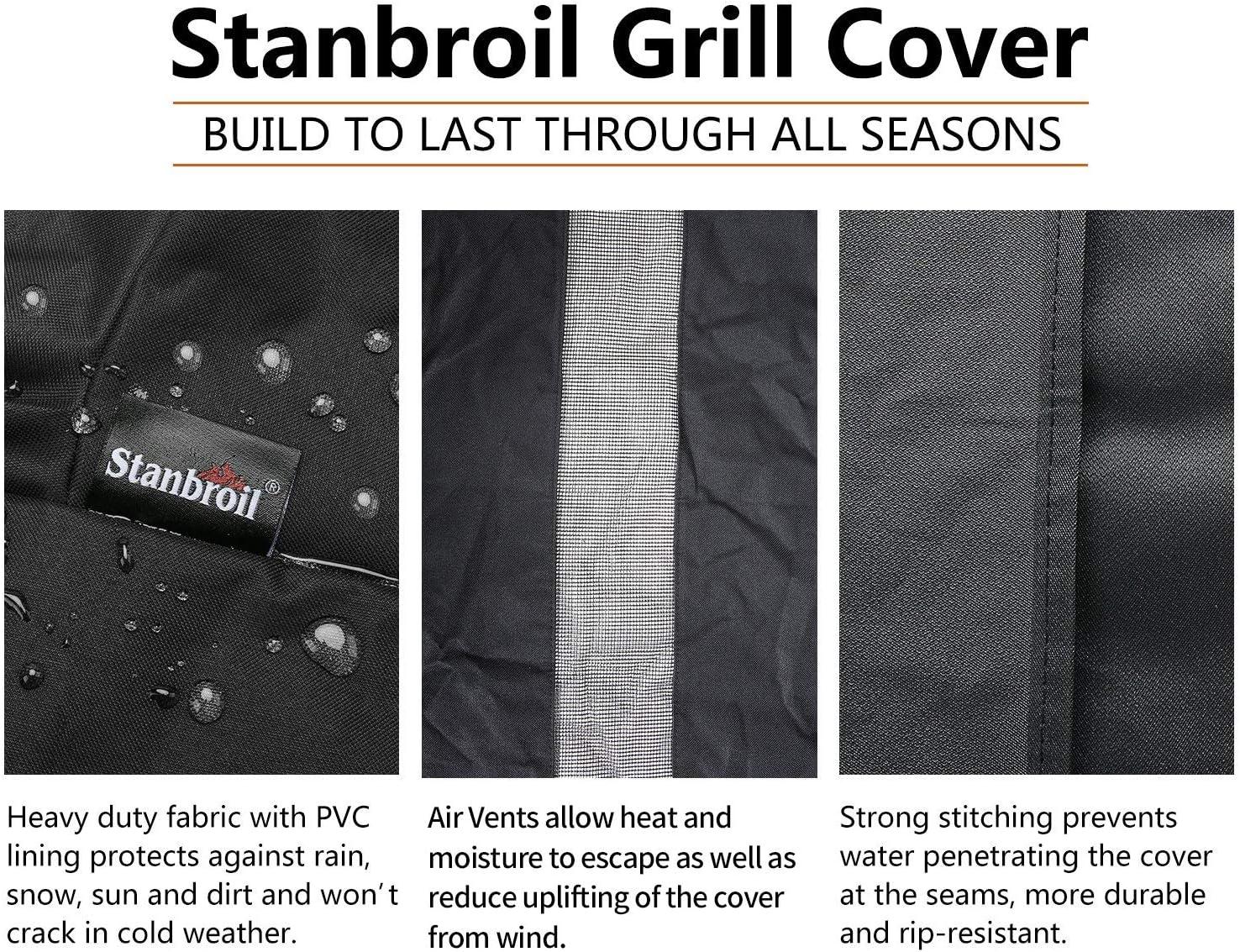 Stanbroil 3-4 Burner Gas Grill Cover, Heavy Duty Waterproof Full Length BBQ Cover Compatible with Weber, Char-Broil, Nexgrill, Brinkmann and More, 56″ W x 23″ D x 48″ H