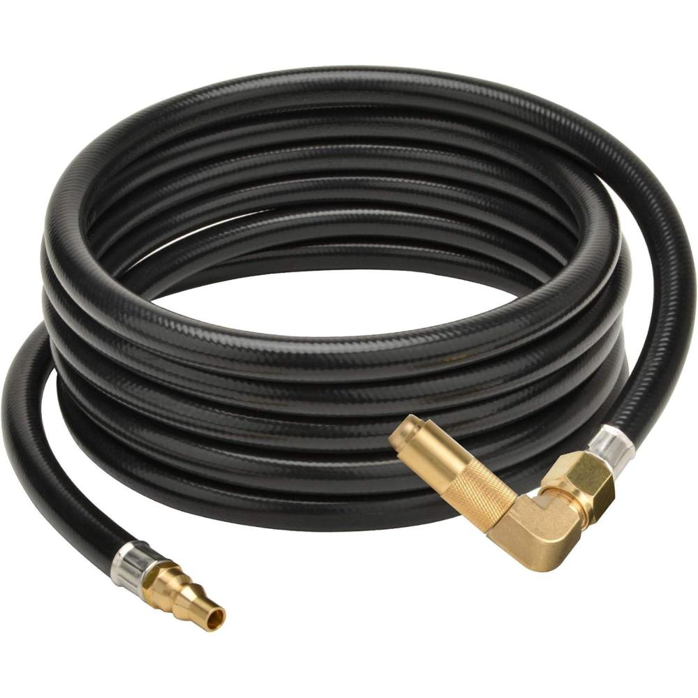 Stanbroil 12FT RV Quick Connect Propane Hose with Propane Elbow Adapter Fitting RV Quick-Connect Kit for Blackstone Tabletop Camping Grill 17 Inch and 22 Inch Portable Gas Griddle
