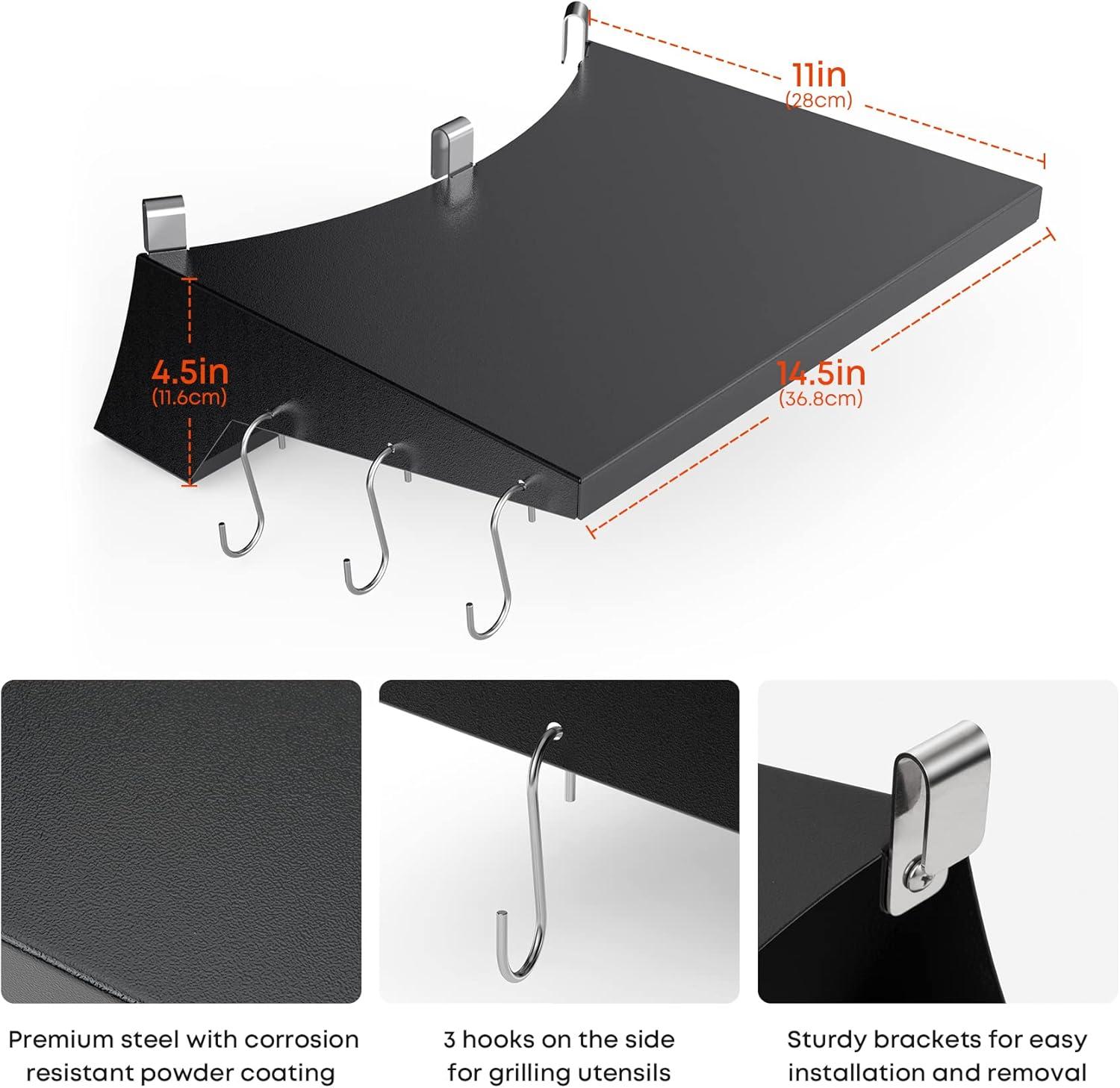 Stanbroil Grill Side Table for 22 Inch Weber Master-Touch & Original Kettle & Original Kettle Premium Charcoal Grills