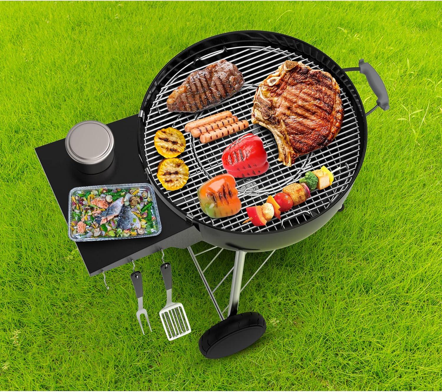 Stanbroil Grill Side Table for 22 Inch Weber Master-Touch & Original Kettle & Original Kettle Premium Charcoal Grills