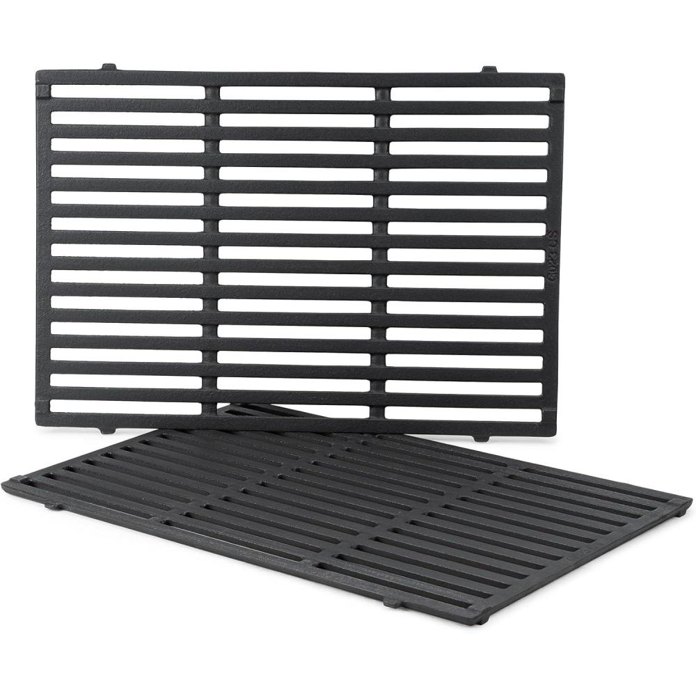 Stanbroil Cast Iron Cooking Grate for Weber Genesis II and Genesis II LX 300 Series Gas Grills – Grill Grid Grate for Weber Genesis 2022 – Replacement Parts for Weber 66095, Set of 2(Cast Iron)