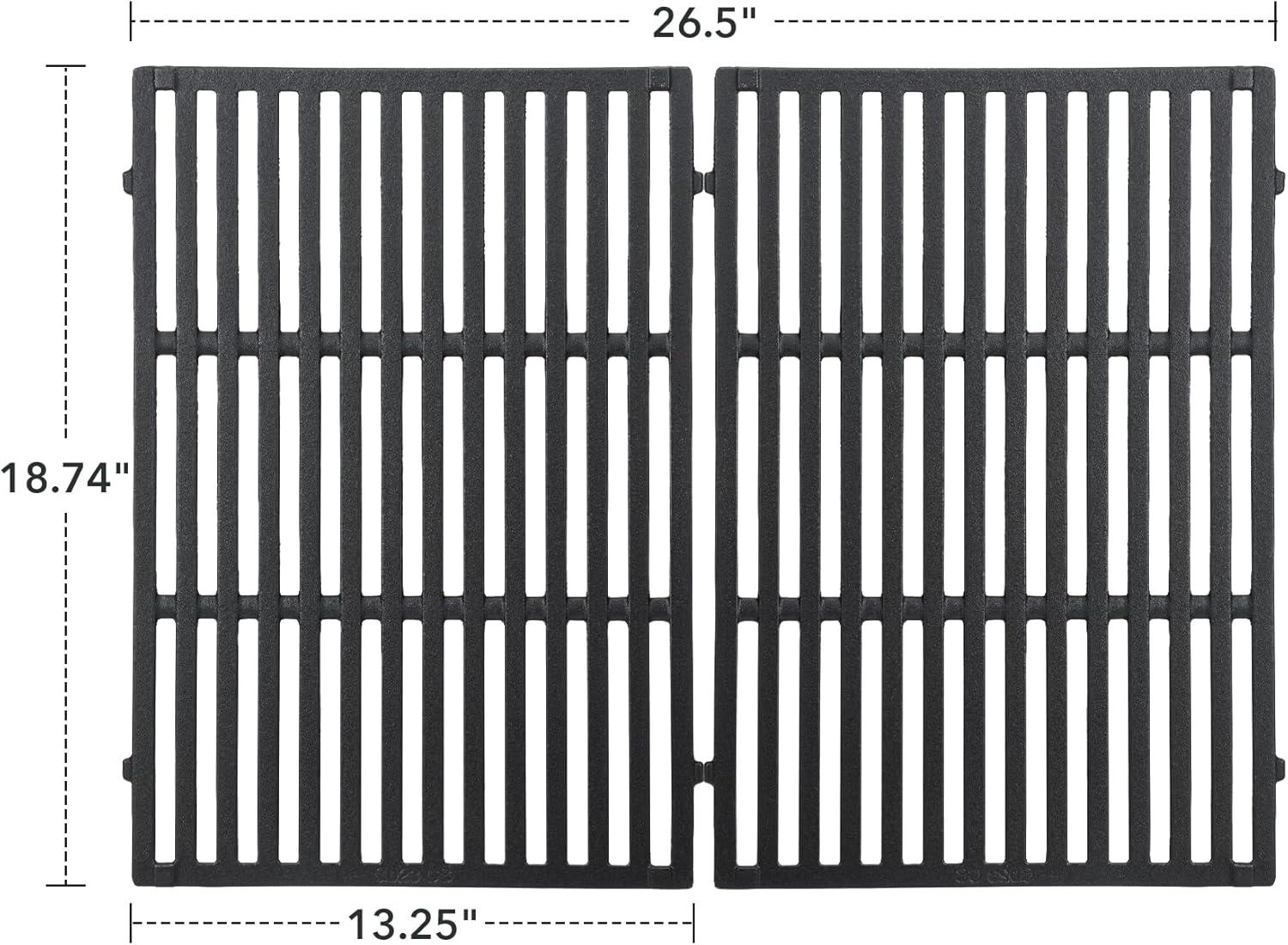 Stanbroil Cast Iron Cooking Grate for Weber Genesis II and Genesis II LX 300 Series Gas Grills – Grill Grid Grate for Weber Genesis 2022 – Replacement Parts for Weber 66095, Set of 2(Cast Iron)