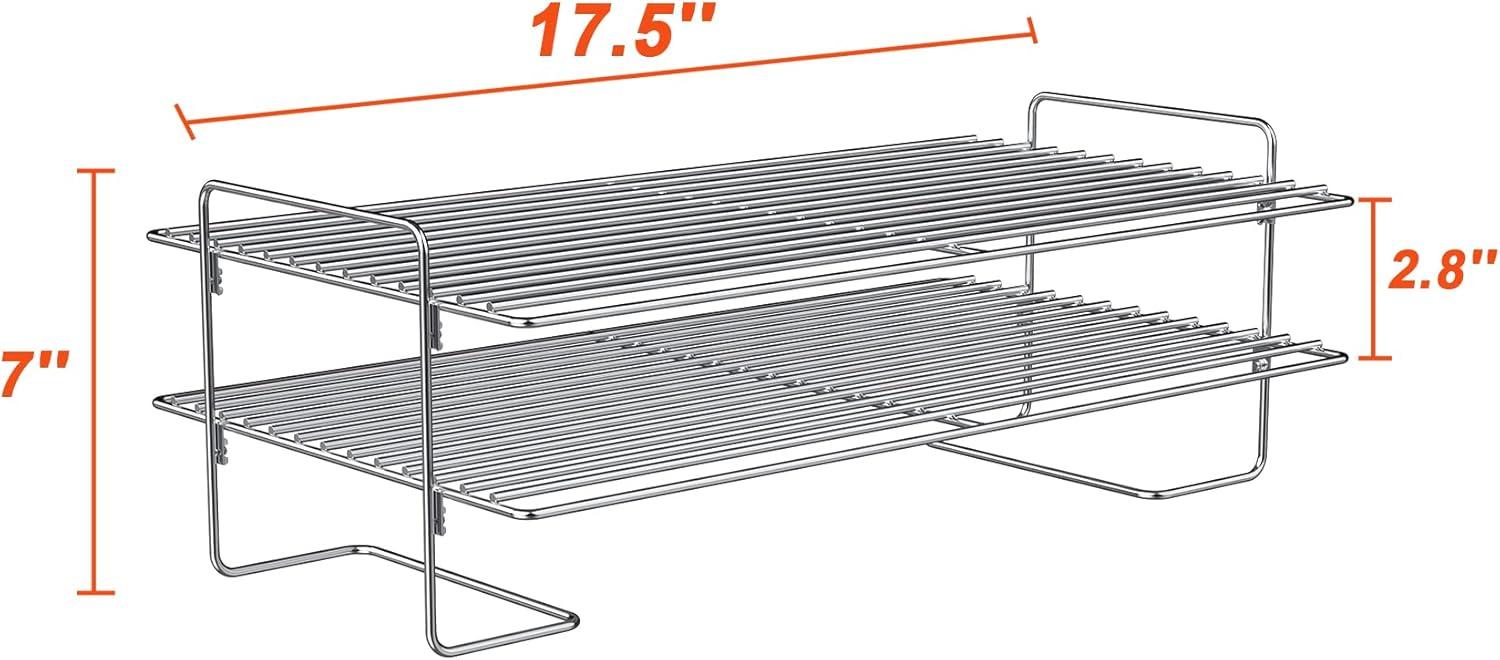 Stanbroil 17 Inch Universal Stainless Steel Smoke Shelf/Warming Cooking Rack Replacement for Traeger and other Wood Pellet Grills/Gas Grills