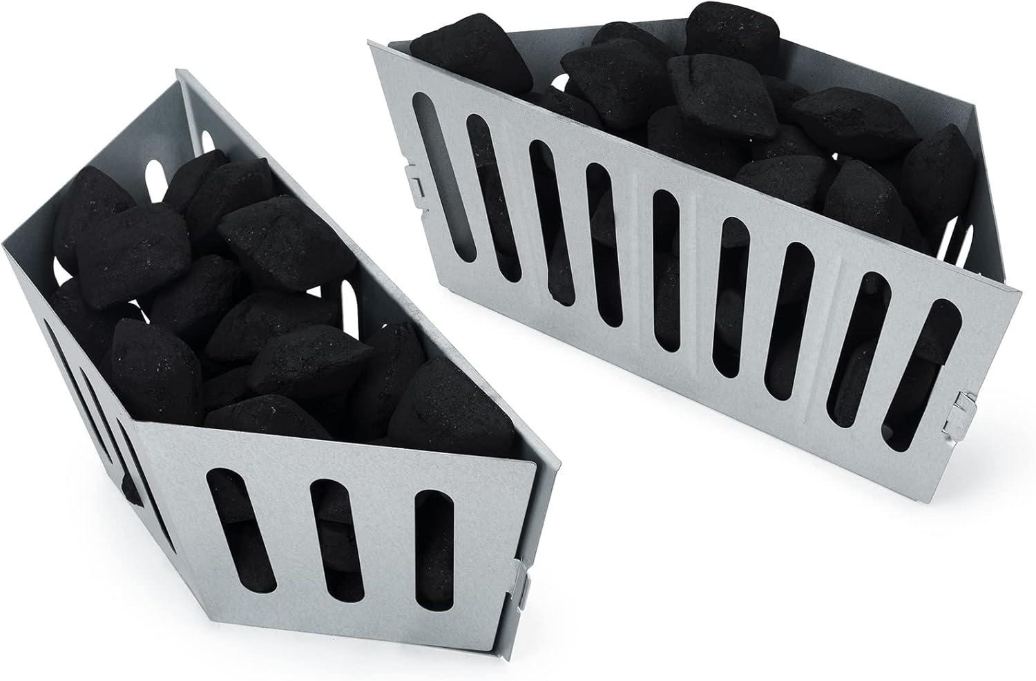 Stanbroil Charcoal Grill Basket – Set of 2 Barbecue Grilling Charcoal Holder Replacement for Weber 22″ and 26″ Charcoal Grills