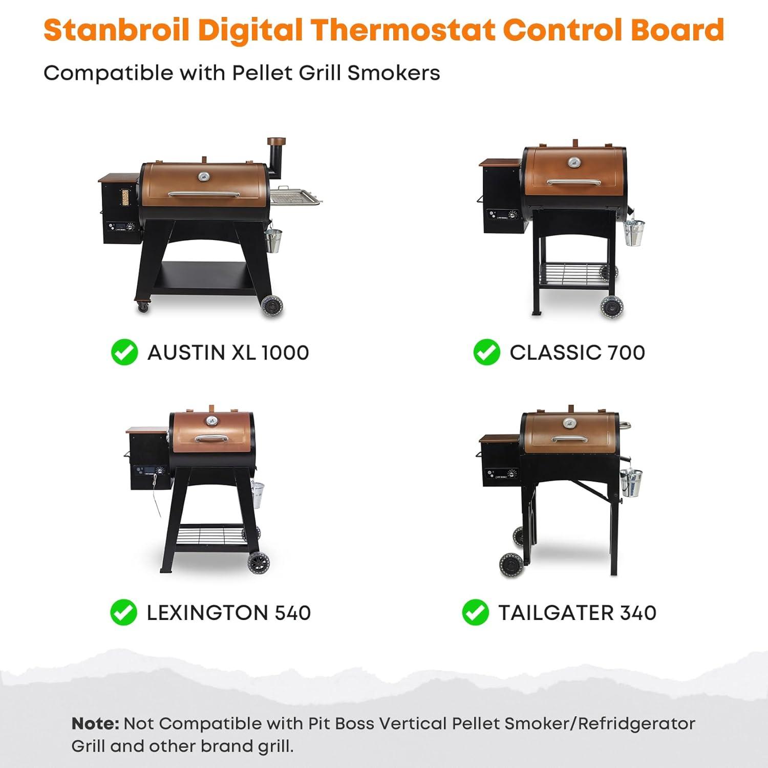Stanbroil Control Board Replacement for Pit Boss Austin XL P7-1000/ Lexington P7-540/Classic P7-700/Tailgater P7-340, Upgraded Controller with Large LCD Display