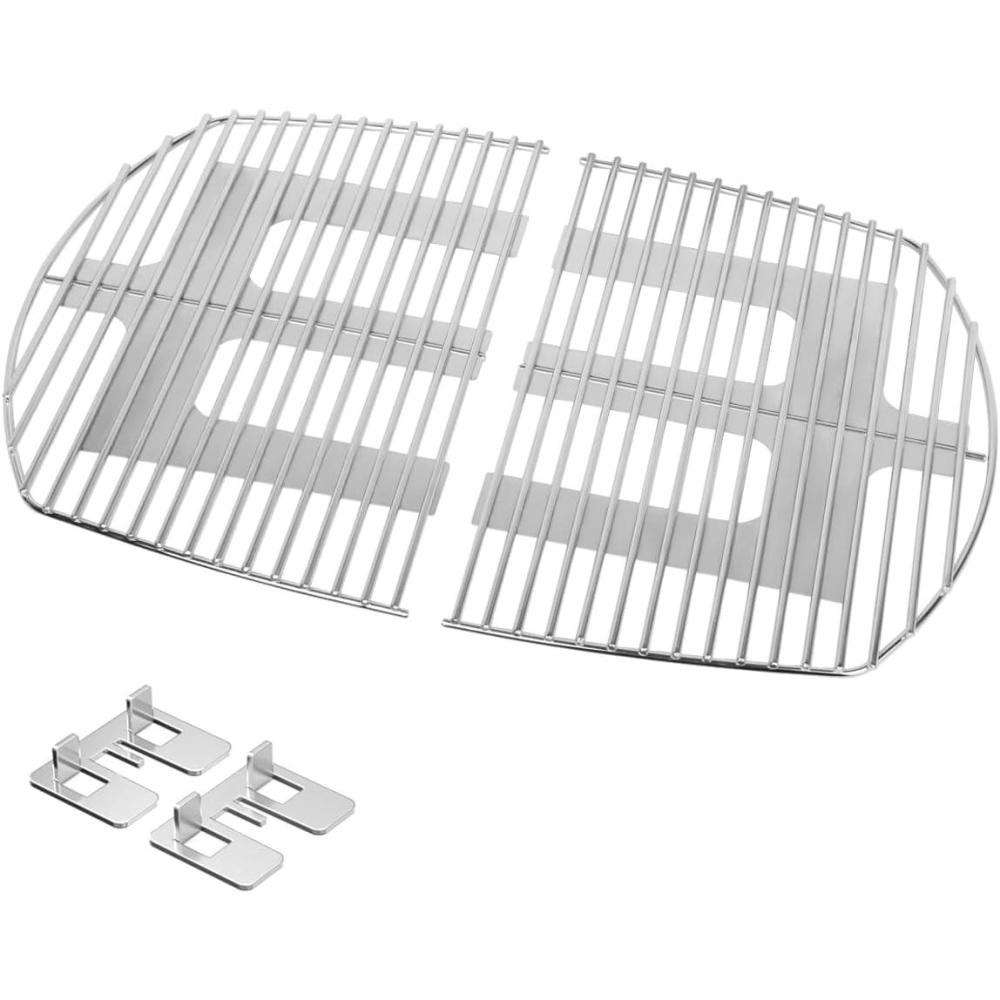 Stanbroil Solid Rod Stainless Steel Grill Cooking Grates for Weber Q300, Q320, Q3000, Q3100, Q3200 Series Gas Grill, Replacement Parts for Weber 7646(for Q300/Q3000 series)