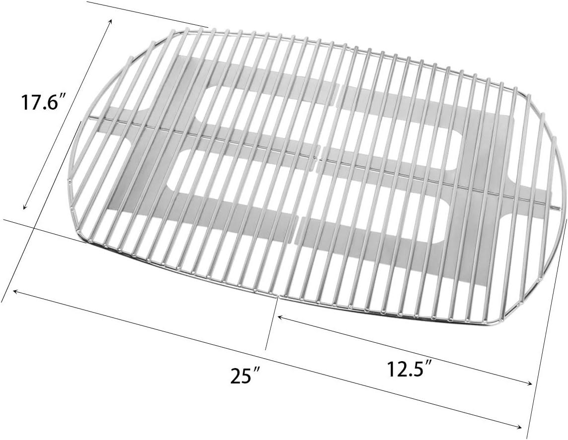 Stanbroil Solid Rod Stainless Steel Grill Cooking Grates for Weber Q300, Q320, Q3000, Q3100, Q3200 Series Gas Grill, Replacement Parts for Weber 7646(for Q300/Q3000 series)