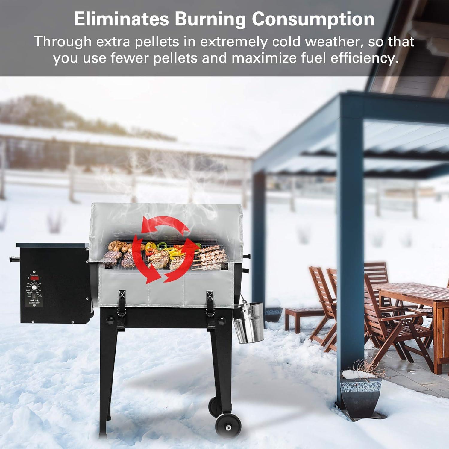 Stanbroil BBQ Grill Thermal Insulation Blanket Replacement for Traeger BAC346, Compatible with Traeger Tailgater and Junior 20 Series Models