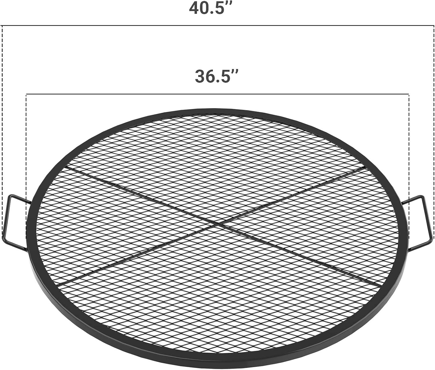 Stanbroil Heavy Duty X-Marks Fire Pit Cooking Grill Grates with Support X Wire – Outdoor Round BBQ Campfire Grill Grid – Camping Cookware, 36-Inch(36 Inch)