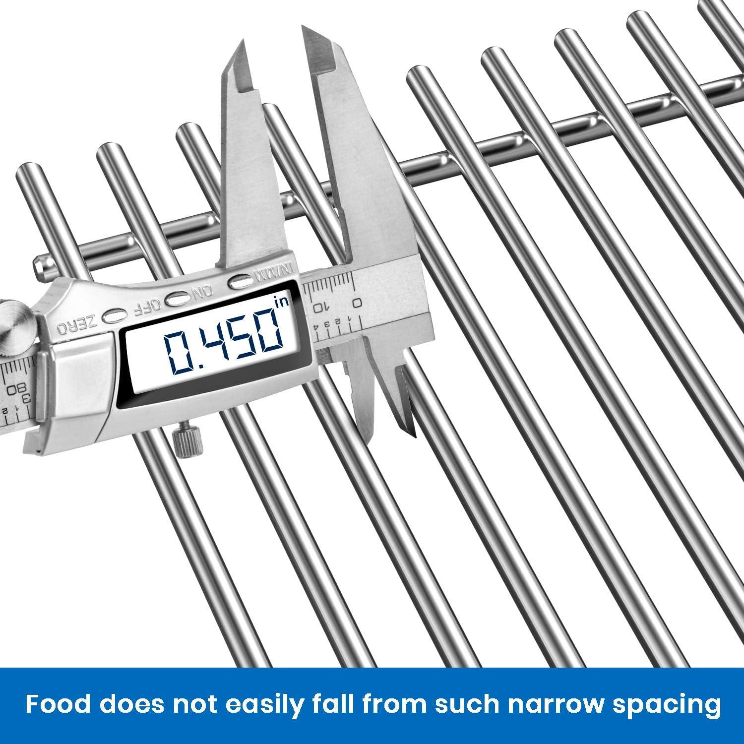 Stanbroil SUS 304 Solid Stainless Steel Cooking Grates for Weber Summit 600 Series Summit E-620 S-620 Gas Grills Without Smoker Box, Heavy Duty Grill Grid for Weber 67551 – Set of 3