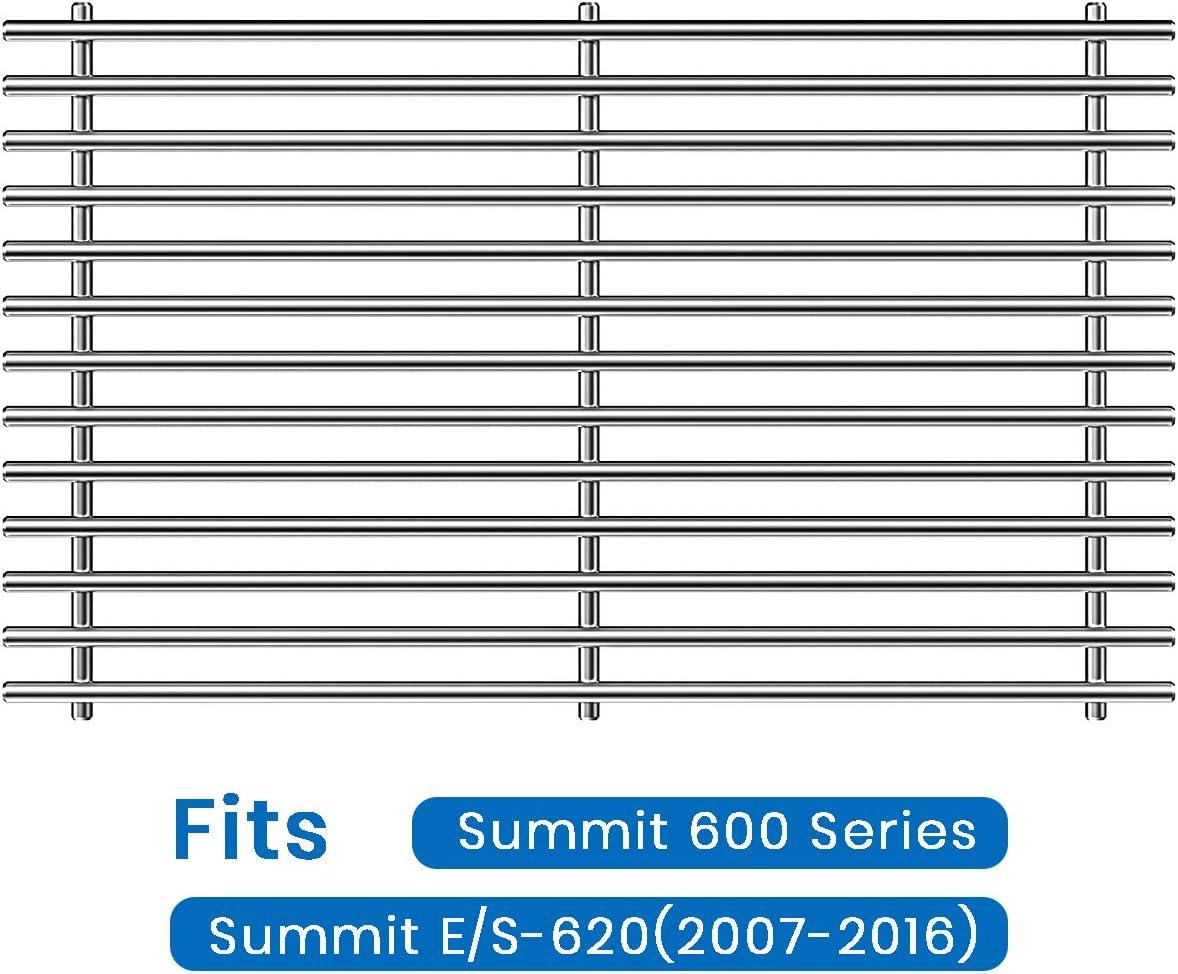 Stanbroil SUS 304 Solid Stainless Steel Cooking Grates for Weber Summit 600 Series Summit E-620 S-620 Gas Grills Without Smoker Box, Heavy Duty Grill Grid for Weber 67551 – Set of 3