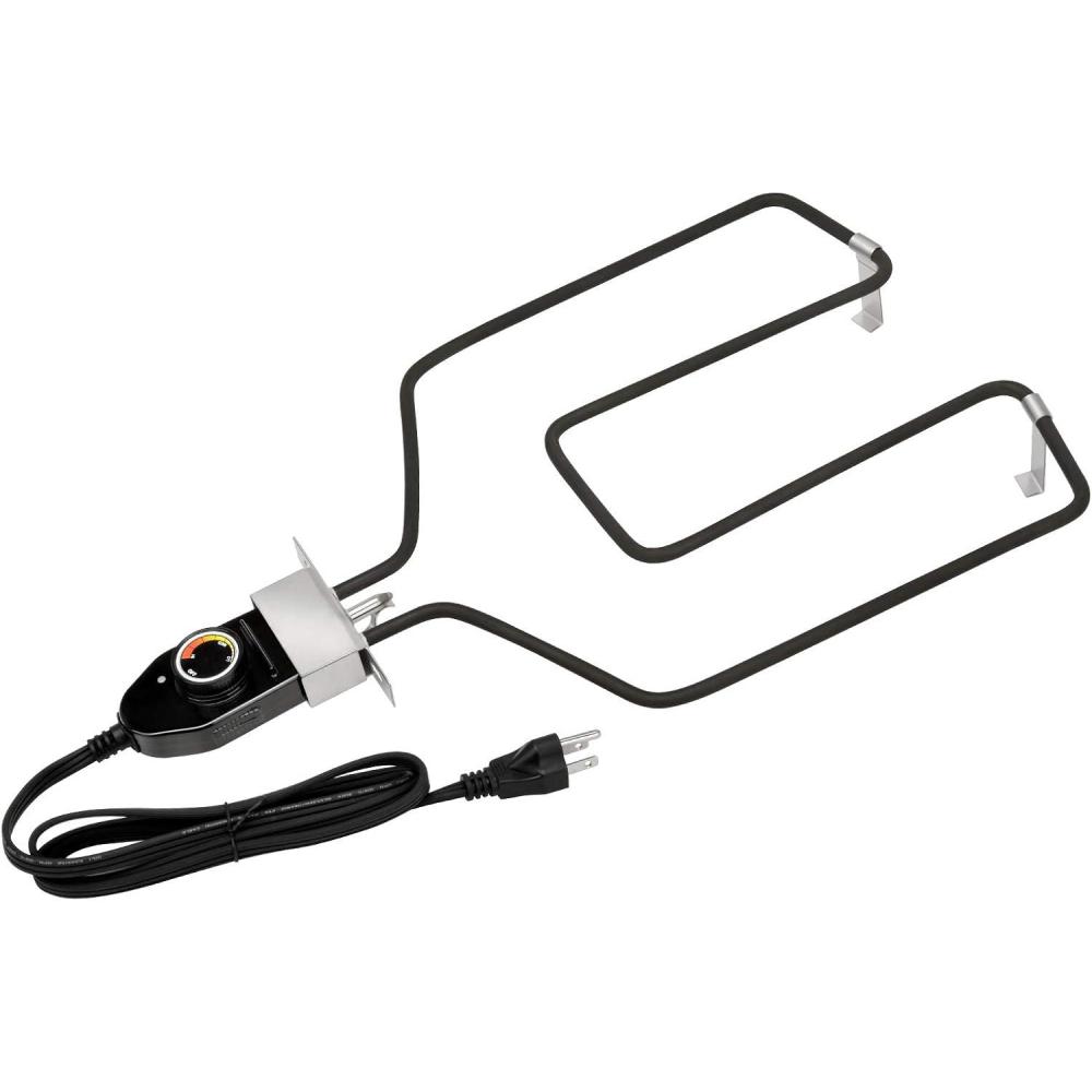 Stanbroil Replacement Part Electric Smoker and Grill Heating Element with Adjustable Thermostat Cord Controller for Most Smokers and Grills, 1500W