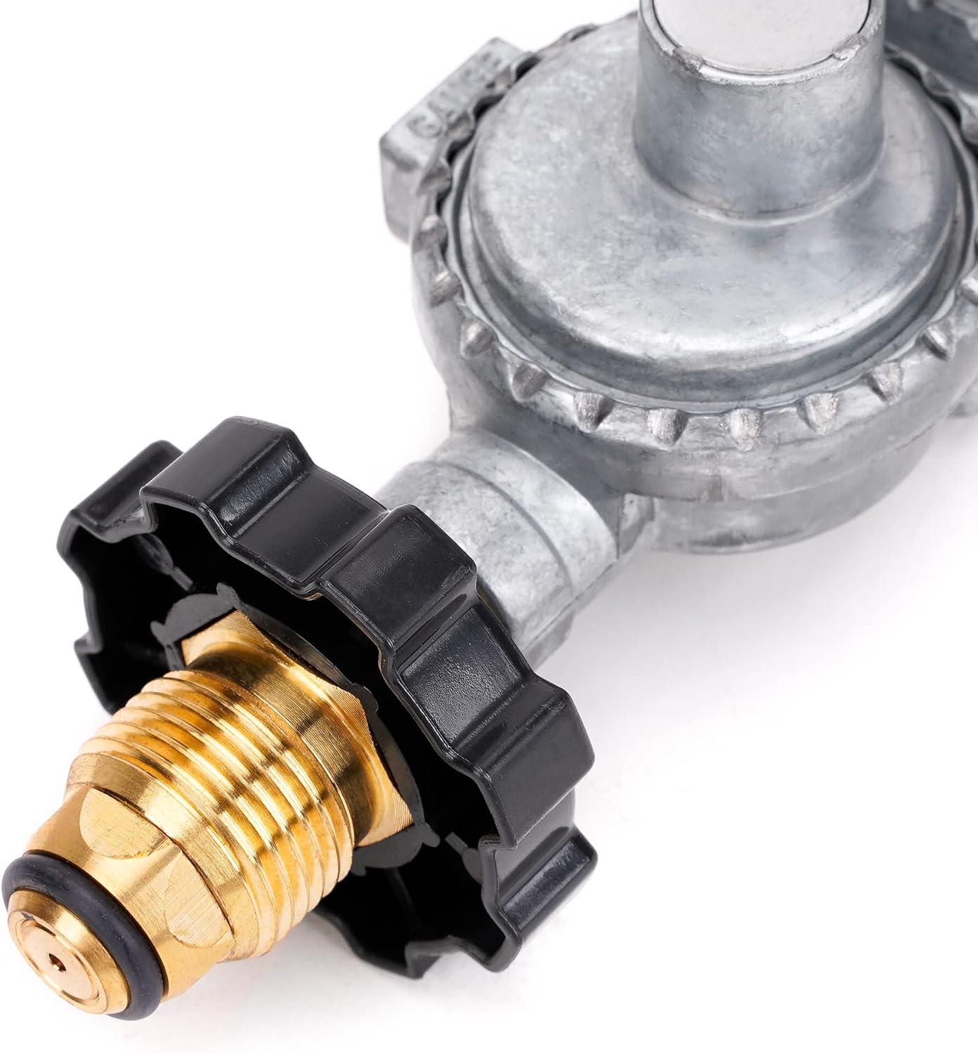 Stanbroil Horizontal Two Stage Propane Regulator with 3/8″ Female NPT and POL for RV, Vans, Trailers, Campers(Horizontal Regulator with POL)