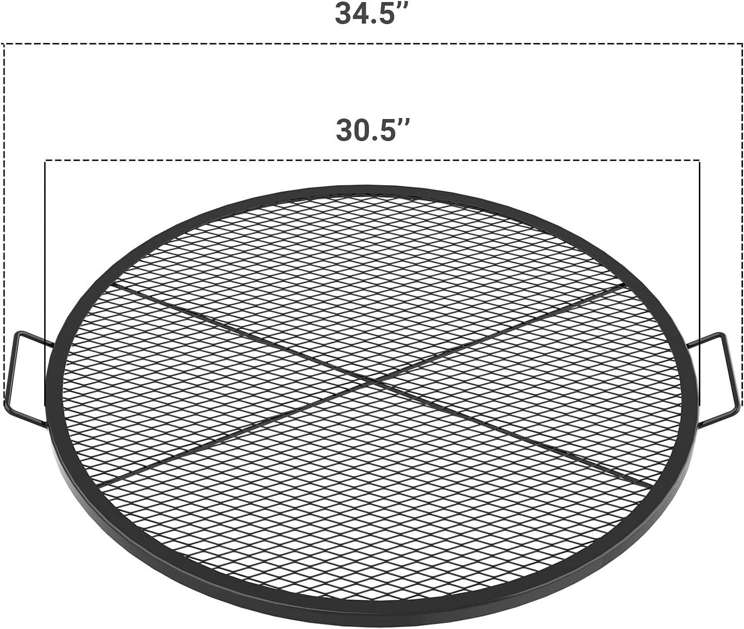 Stanbroil Heavy Duty X-Marks Fire Pit Cooking Grill Grates with Support X Wire – Outdoor Round BBQ Campfire Grill Grid – Camping Cookware, 36-Inch(30 Inch)