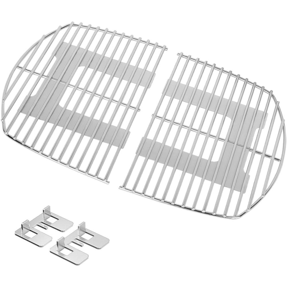 Stanbroil Solid Rod Stainless Steel Grill Cooking Grates for Weber Q300, Q320, Q3000, Q3100, Q3200 Series Gas Grill, Replacement Parts for Weber 7646(for Q200/Q2000 series)