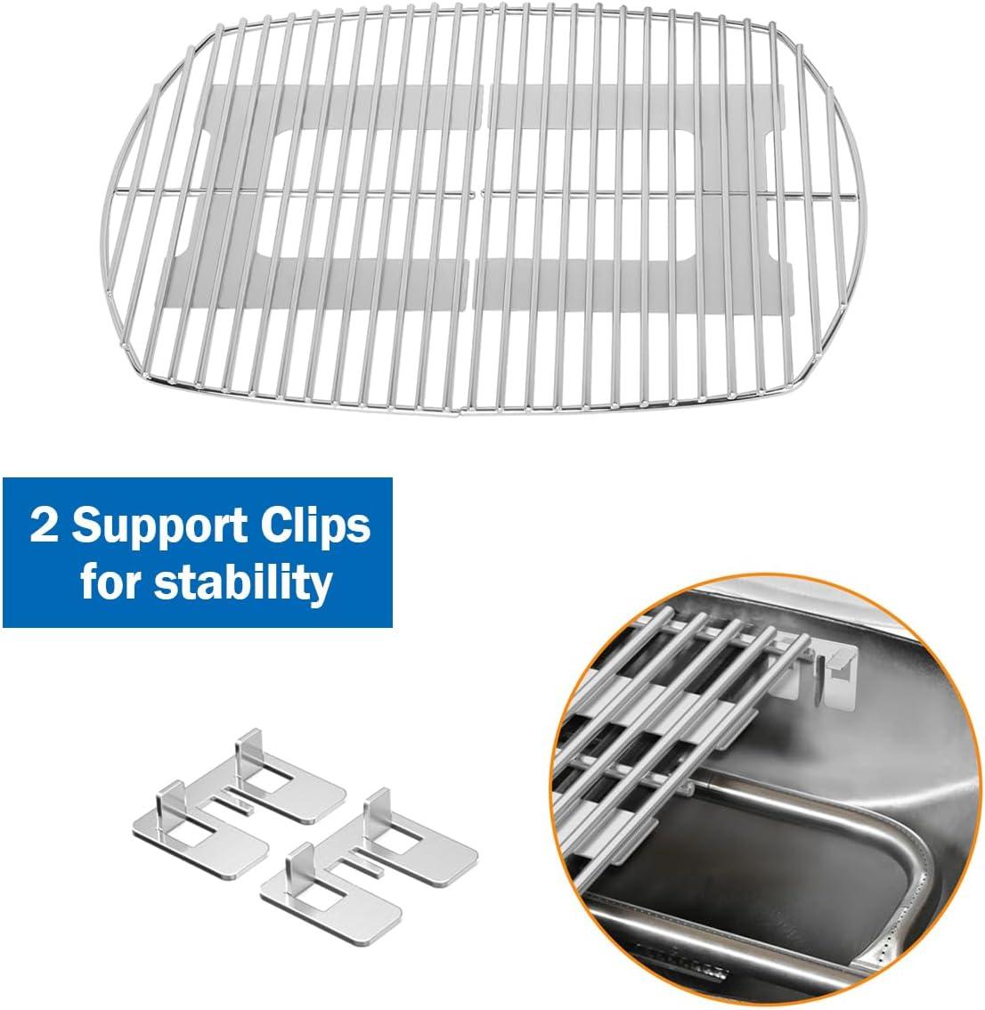 Stanbroil Solid Rod Stainless Steel Grill Cooking Grates for Weber Q300, Q320, Q3000, Q3100, Q3200 Series Gas Grill, Replacement Parts for Weber 7646(for Q200/Q2000 series)