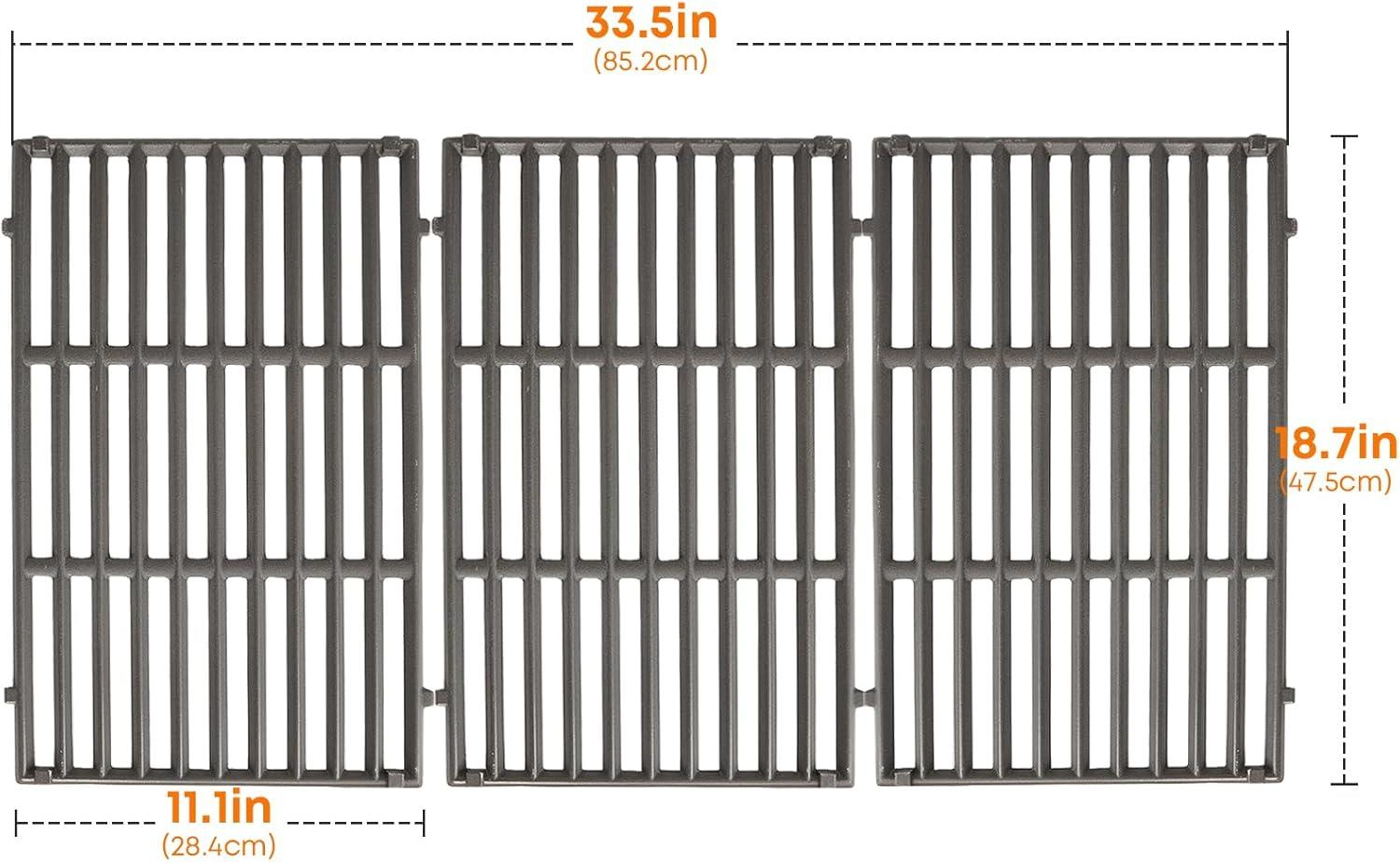 Stanbroil Cast Iron Cooking Grate for Weber Genesis II and Genesis II LX 400 Series Gas Grills – Grill Grid Grate for Genesis 2022 Genesis E-435, Genesis S-435, Genesis SPX-435, Set of 3