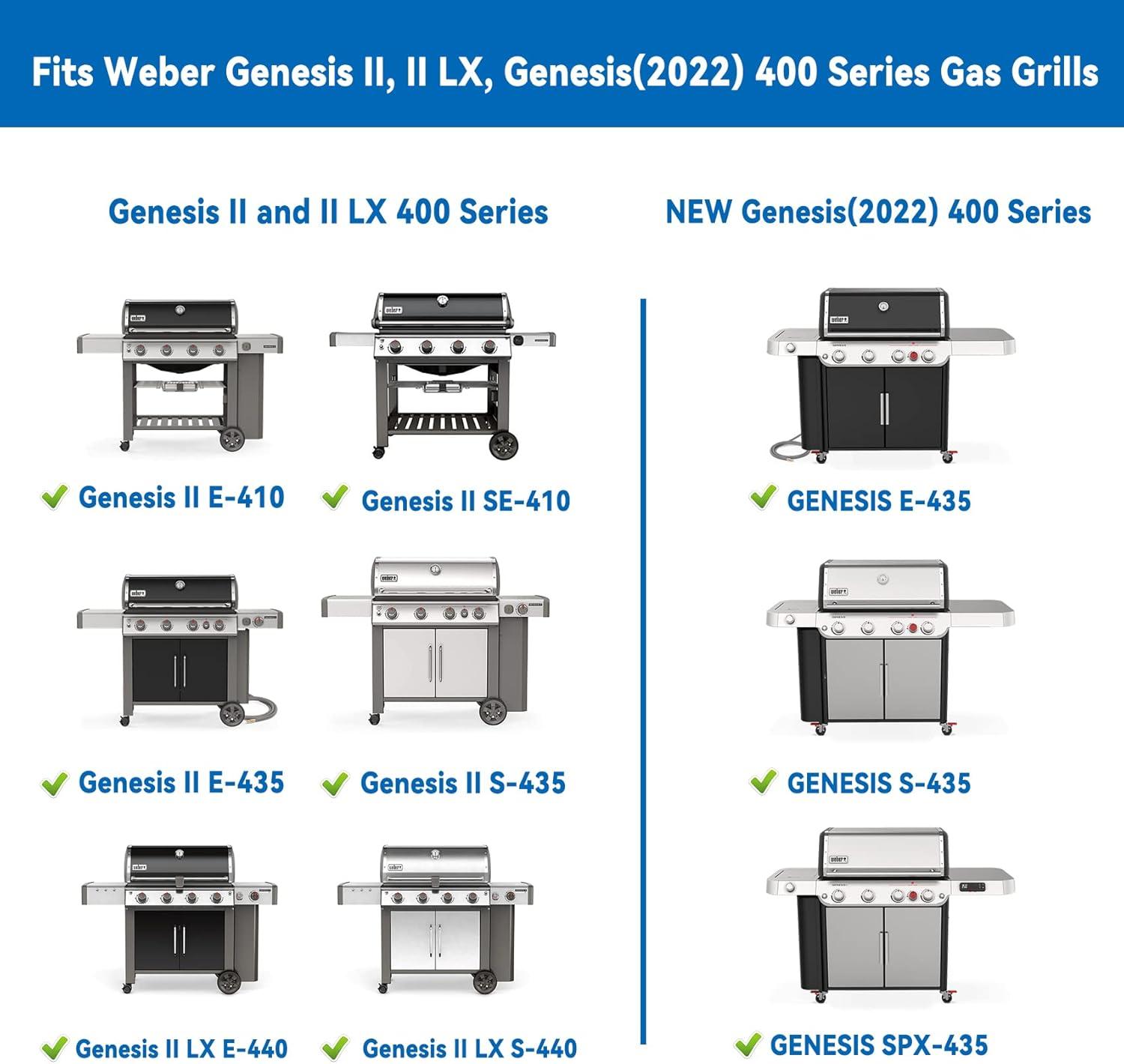 Stanbroil Cast Iron Cooking Grate for Weber Genesis II and Genesis II LX 400 Series Gas Grills – Grill Grid Grate for Genesis 2022 Genesis E-435, Genesis S-435, Genesis SPX-435, Set of 3