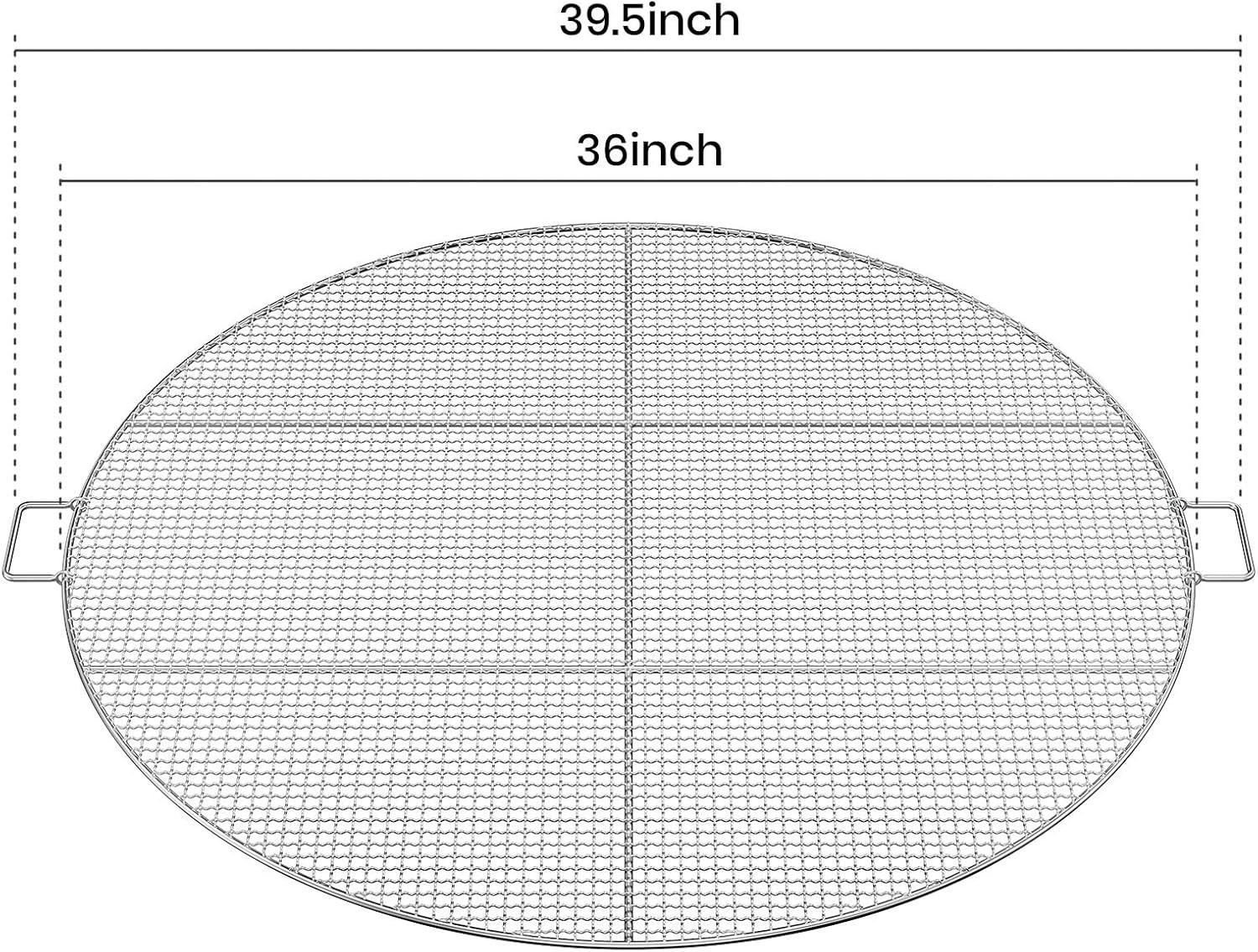 Stanbroil Fire Pit Cooking Grill Grate – Outdoor Round BBQ Campfire Grill Grid – Camping Cookware – Stainless Steel, 24 Inch(36 Inch)