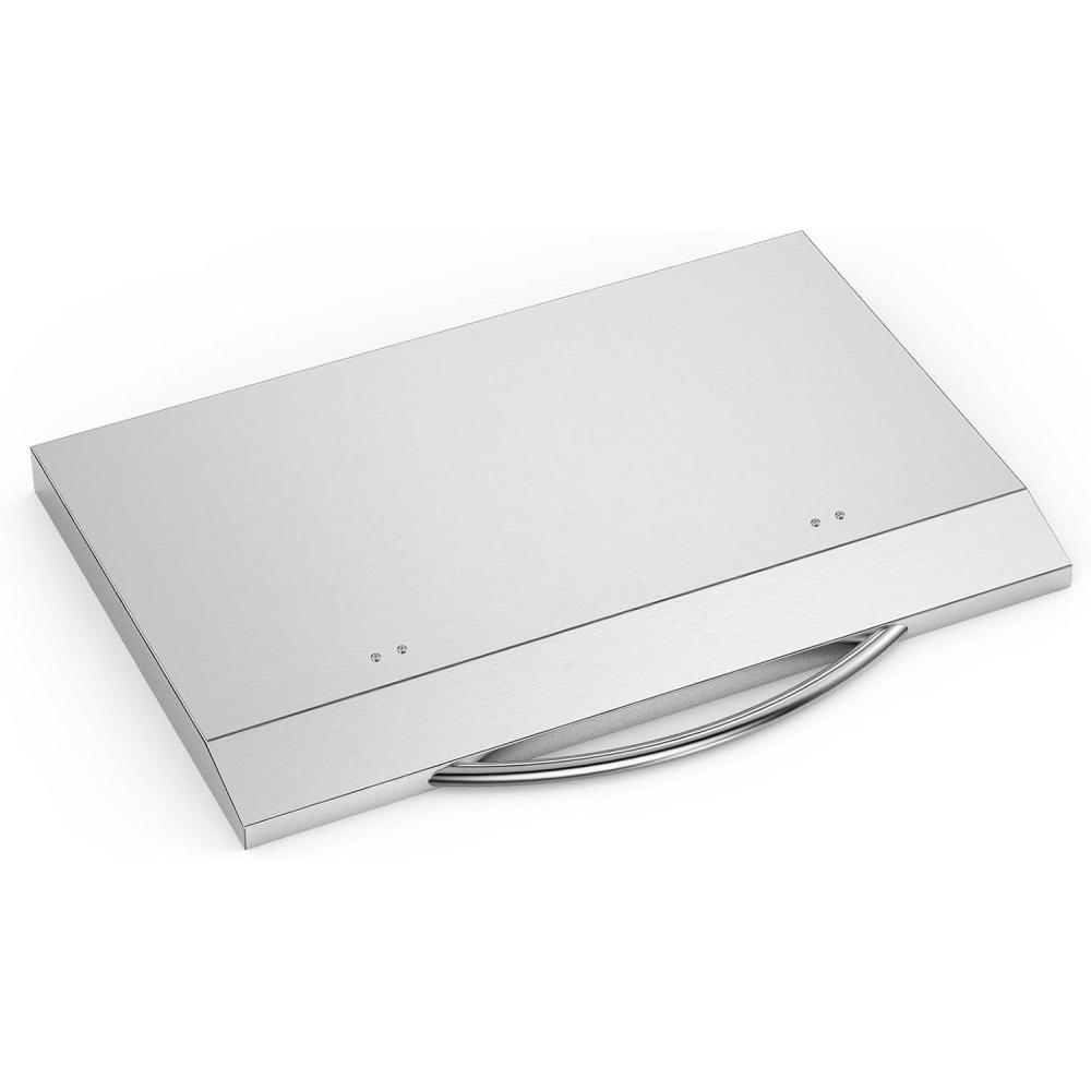 Stanbroil 28 Inch Griddle Hard Cover Hood with Handle for Blackstone 28 Inch Griddle and Other Similar Grills, Stainless Steel(28 Inch)