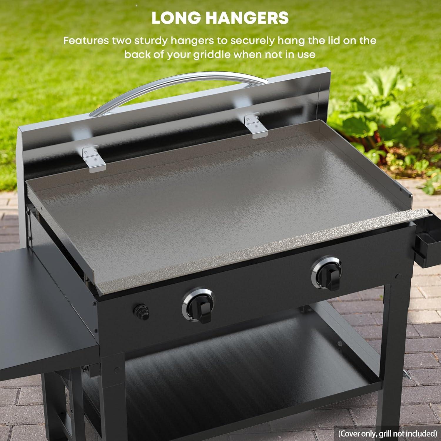 Stanbroil 28 Inch Griddle Hard Cover Hood with Handle for Blackstone 28 Inch Griddle and Other Similar Grills, Stainless Steel(28 Inch)