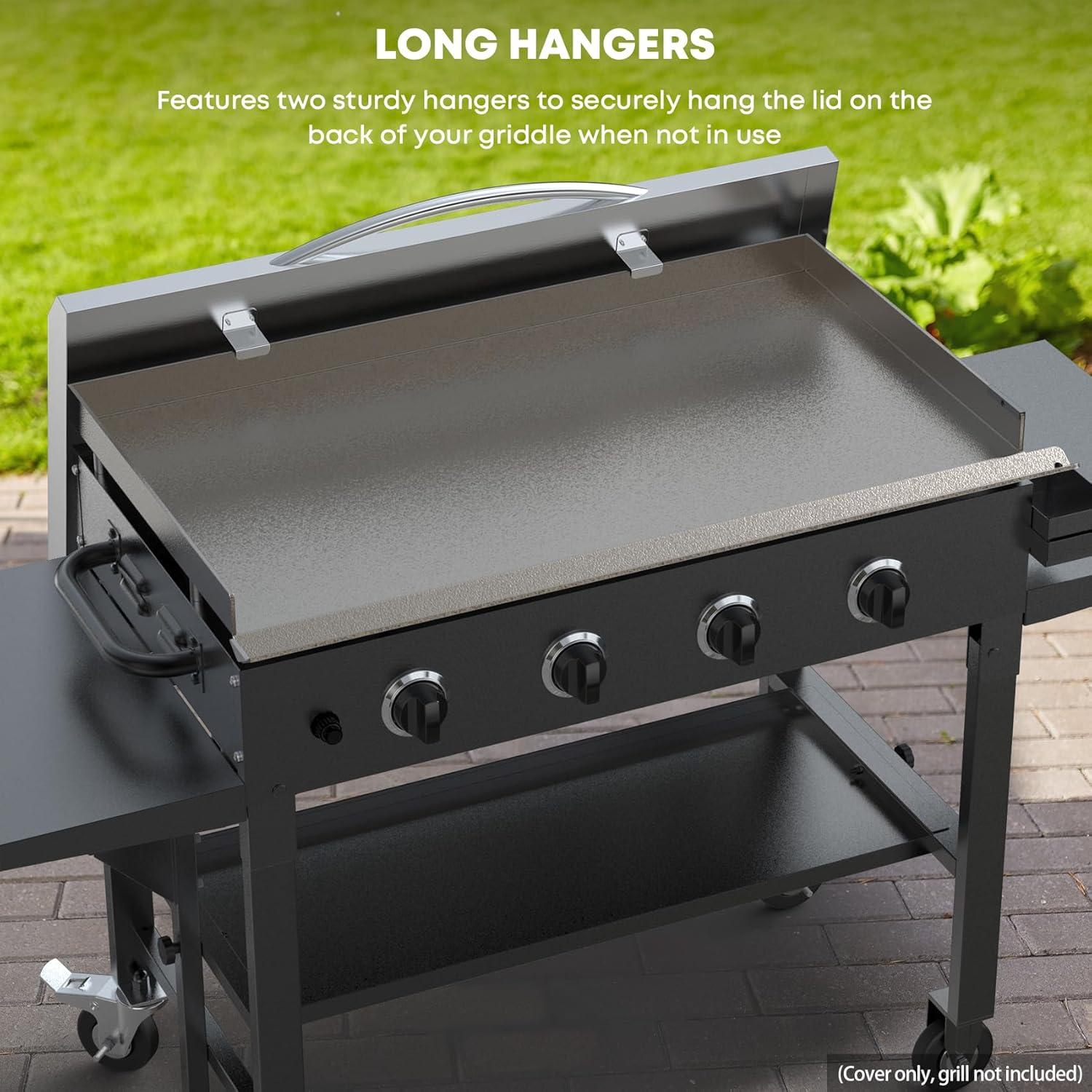 Stanbroil 28 Inch Griddle Hard Cover Hood with Handle for Blackstone 28 Inch Griddle and Other Similar Grills, Stainless Steel(36 Inch)