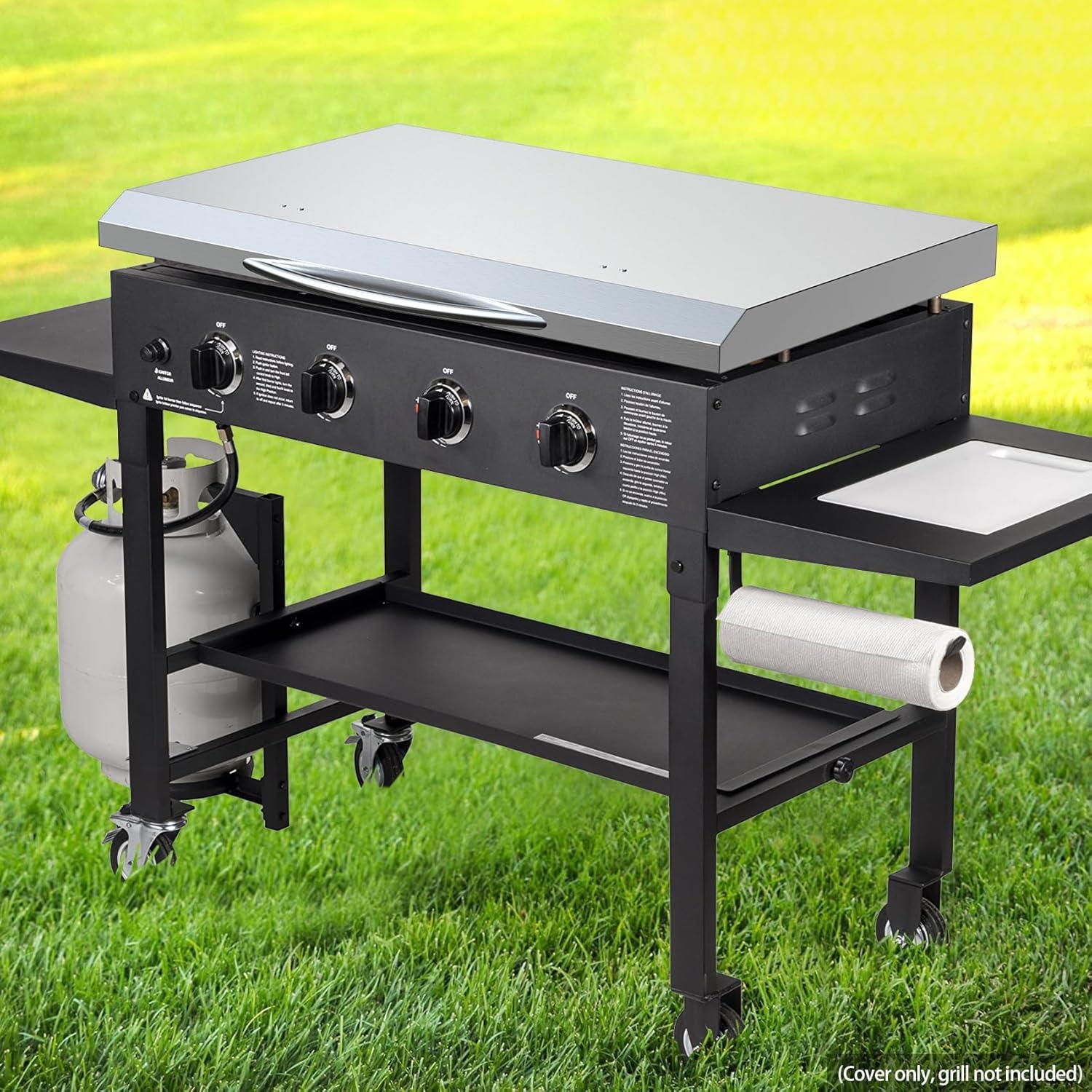 Stanbroil 28 Inch Griddle Hard Cover Hood with Handle for Blackstone 28 Inch Griddle and Other Similar Grills, Stainless Steel(36 Inch)