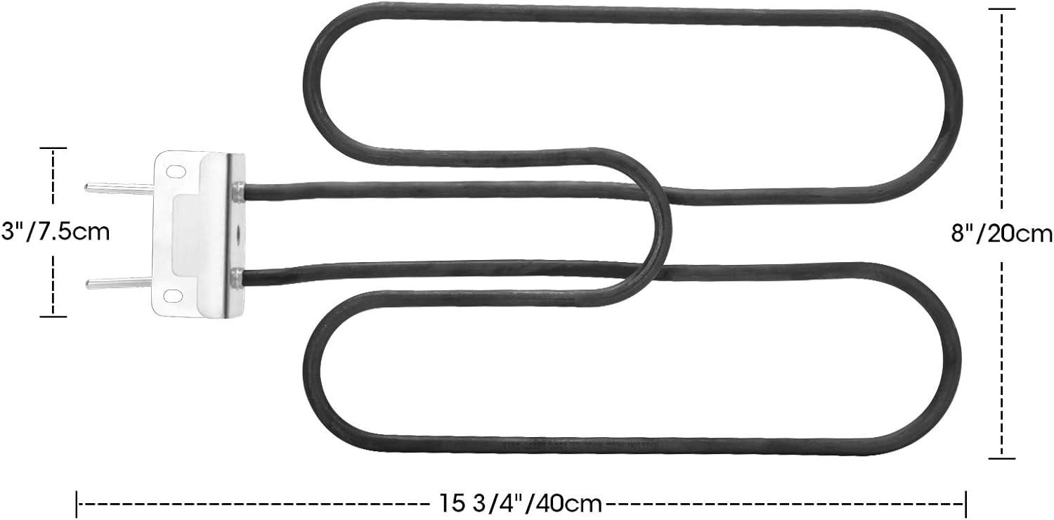 Stanbroil BBQ Grill Heating Element for Weber Q240 Q2400 Grills, Weber 55020001 Grills, Replacement Part for Weber 70127(8″ W x 15 3/4″ L)