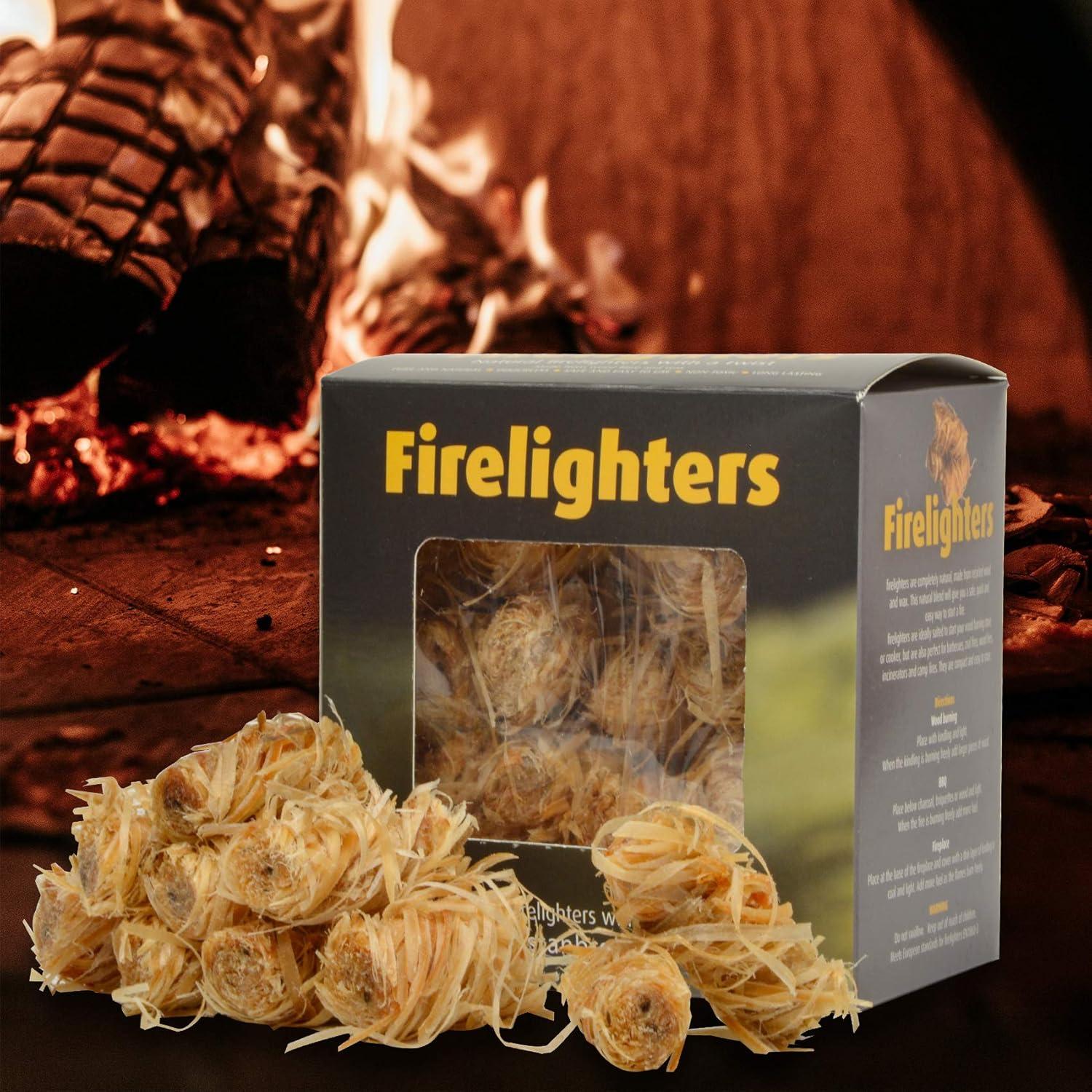 Stanbroil 50 pcs Fire Starters, Natural Charcoal Fire Starters Super Fast Lighting Perfect for Barbecue Grills, Smokers, Wood Stove, Campfires and Outdoor Fireplaces(32 pcs)