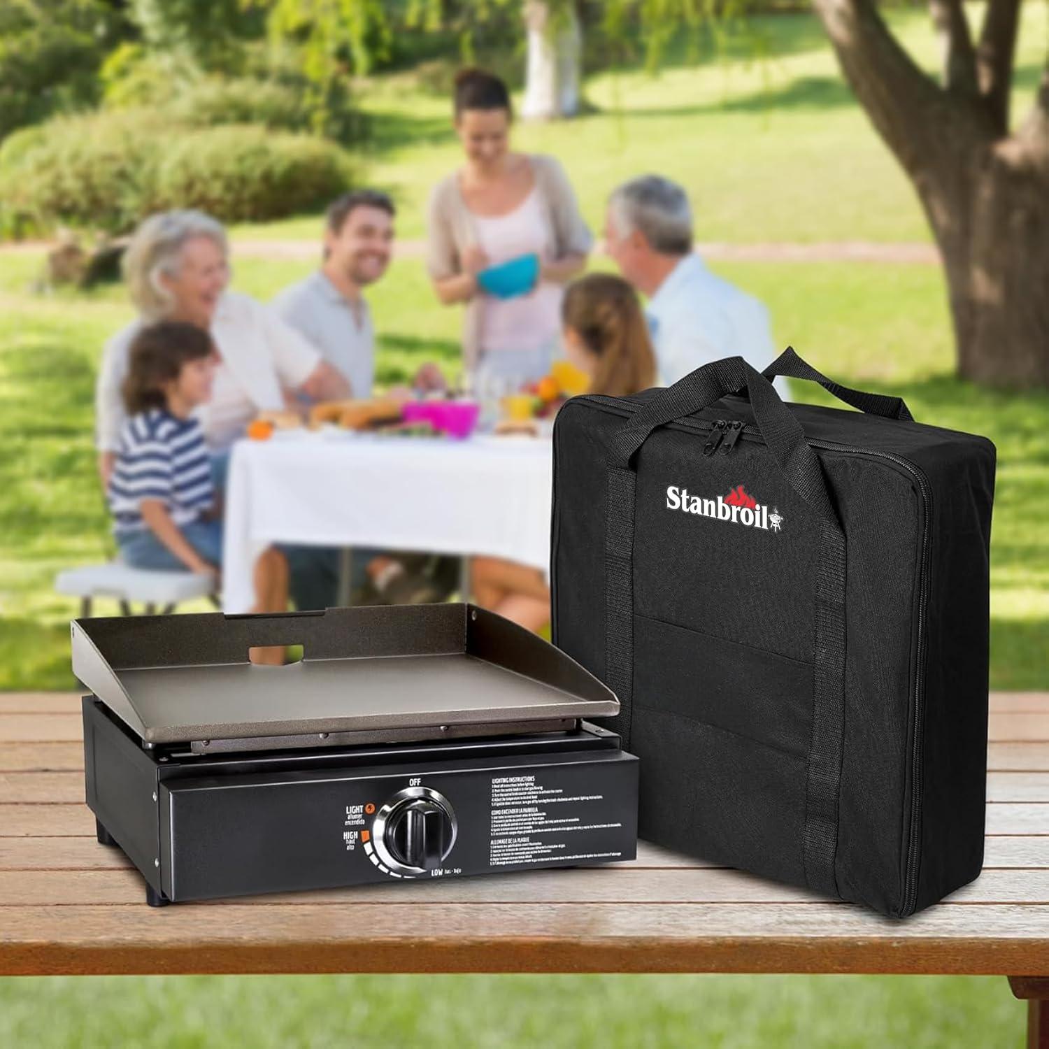 Stanbroil 36 inch Griddle Cover for Blackstone 4 Burner Grills, 600D Heavy Duty Waterproof Canvas Flat Top Gas Grill Cover for Blackstone 36″ Griddle Cooking Station(17 Inch)