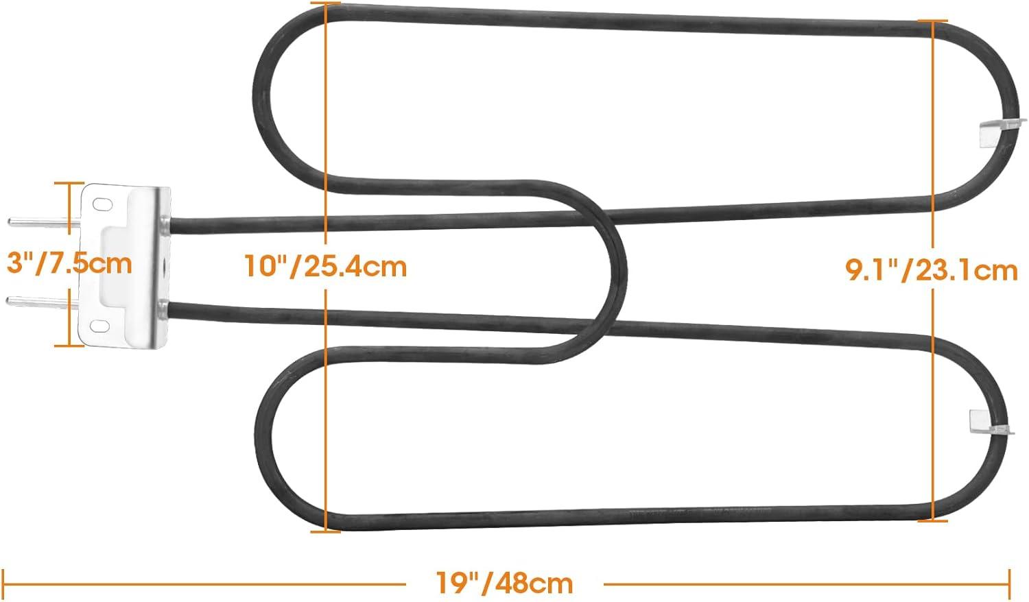 Stanbroil BBQ Grill Heating Element for Weber Q240 Q2400 Grills, Weber 55020001 Grills, Replacement Part for Weber 70127(13″ W x 19″ L)