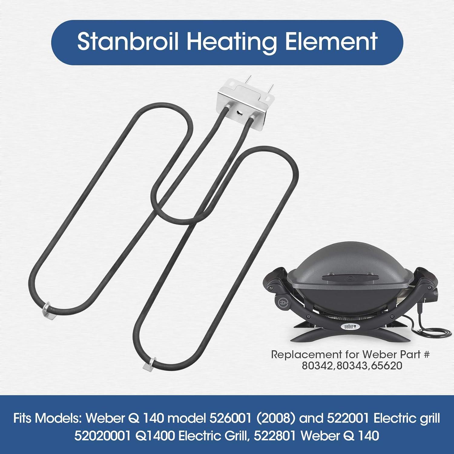 Stanbroil BBQ Grill Heating Element for Weber Q240 Q2400 Grills, Weber 55020001 Grills, Replacement Part for Weber 70127(13″ W x 19″ L)