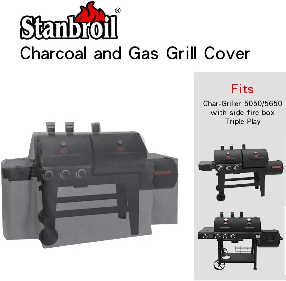 Stanbroil Grill Cover 8080 Replacement for Char-Griller Triple Play 93560 and Duo 5050 Double Play 5650 with Side Fire Box(XX-Large)