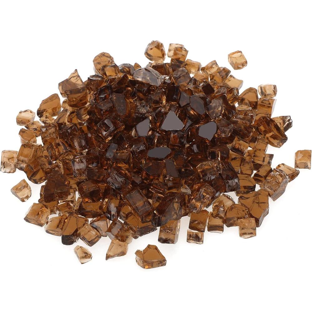 Stanbroil 10-Pound Fire Glass – 1/2 inch Tempered Fire Glass for Fireplace Fire Pit, Copper