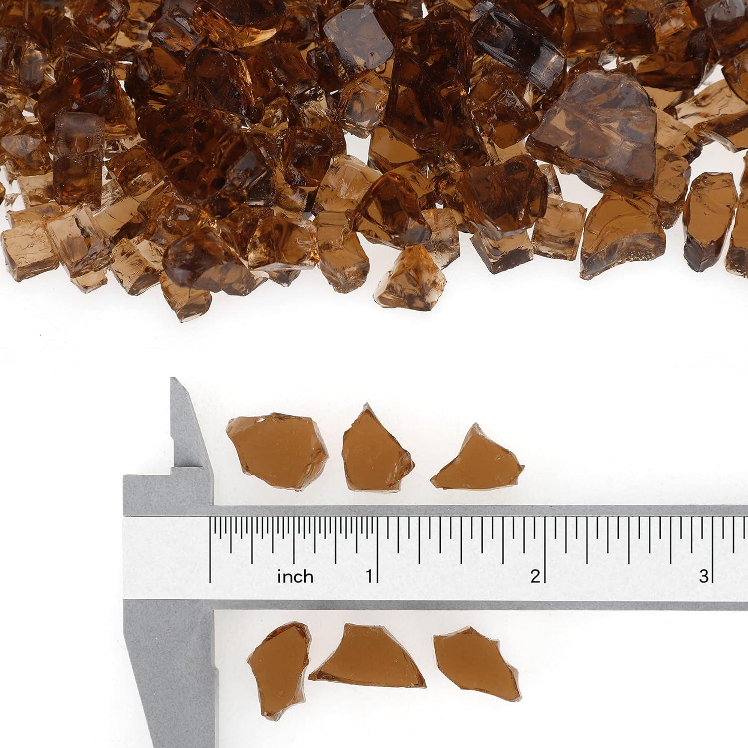 Stanbroil 10-Pound Fire Glass – 1/2 inch Tempered Fire Glass for Fireplace Fire Pit, Copper