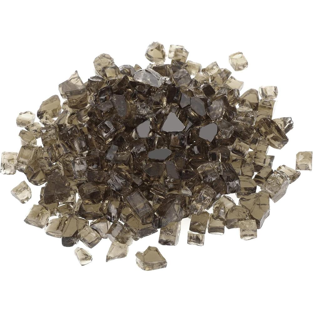Stanbroil 10-Pound Fire Glass – 1/2 inch Tempered Fire Glass for Fireplace Fire Pit, Bronze