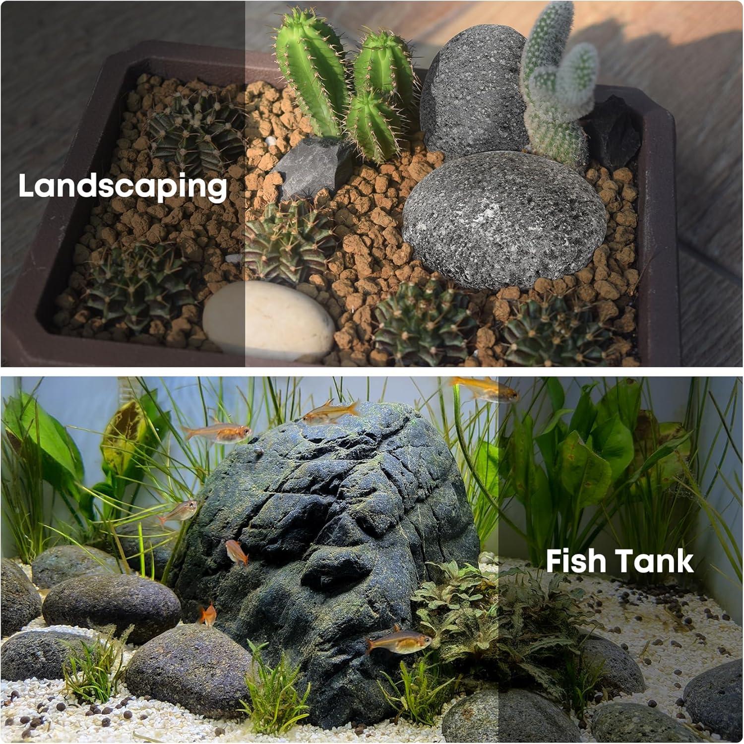 Stanbroil Tumbled Lava Rock Pebbles for Indoor or Outdoor Gas Fire Pits and Fireplaces – 10 pounds (1/2″-1″)(10 pounds  3-5 Inch)