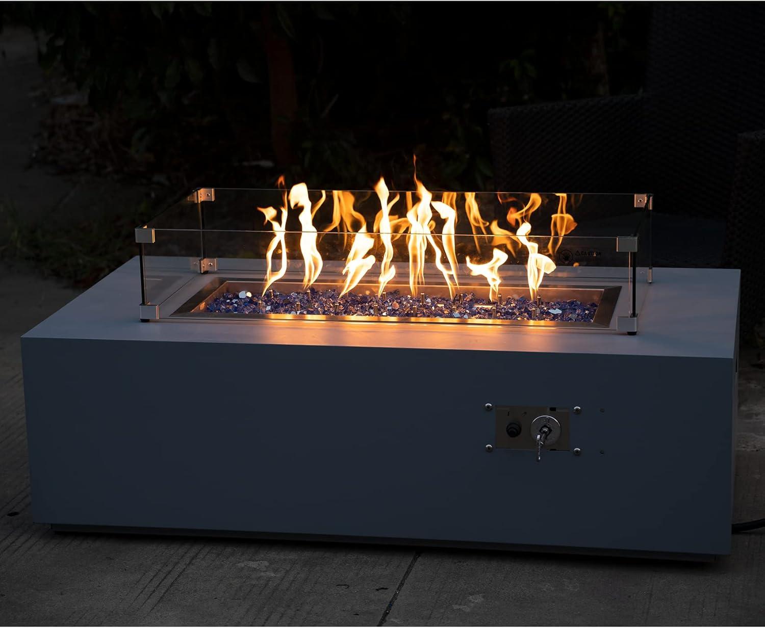 Stanbroil 10-Pound Fire Glass – 1/4 inch Reflective Tempered Fire Glass for Fireplace Fire Pit, Copper Reflective Fireglass(Cobalt Blue Reflective)