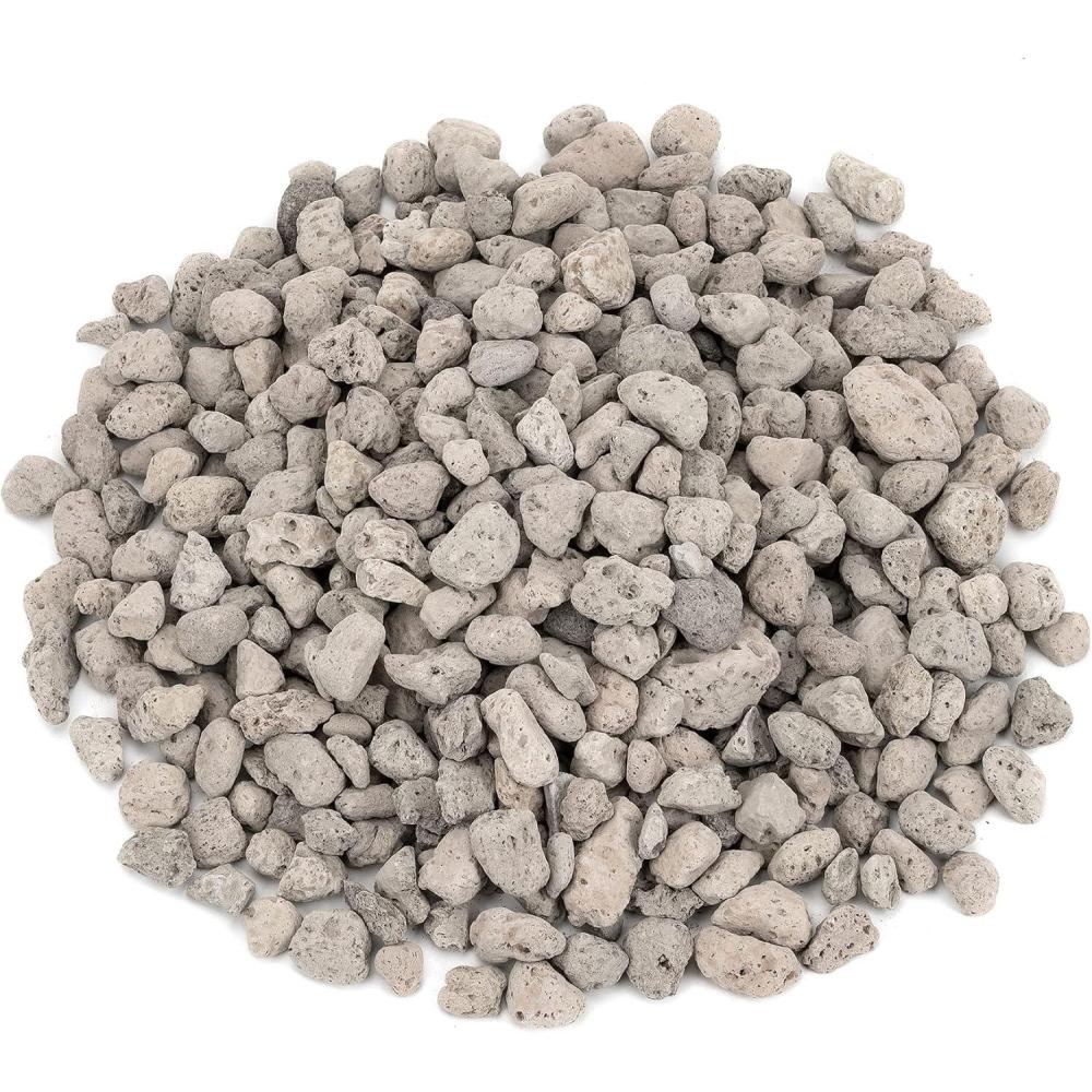 Stanbroil Light Weight White Lava Rock Granules – Natural Volcanic Rocks Decorative Landscaping Stones for Outland Living Bond Portable Fire Pit, Gas Log Set and Fireplace – 5 Pounds (4/5″ – 1-1/5″)