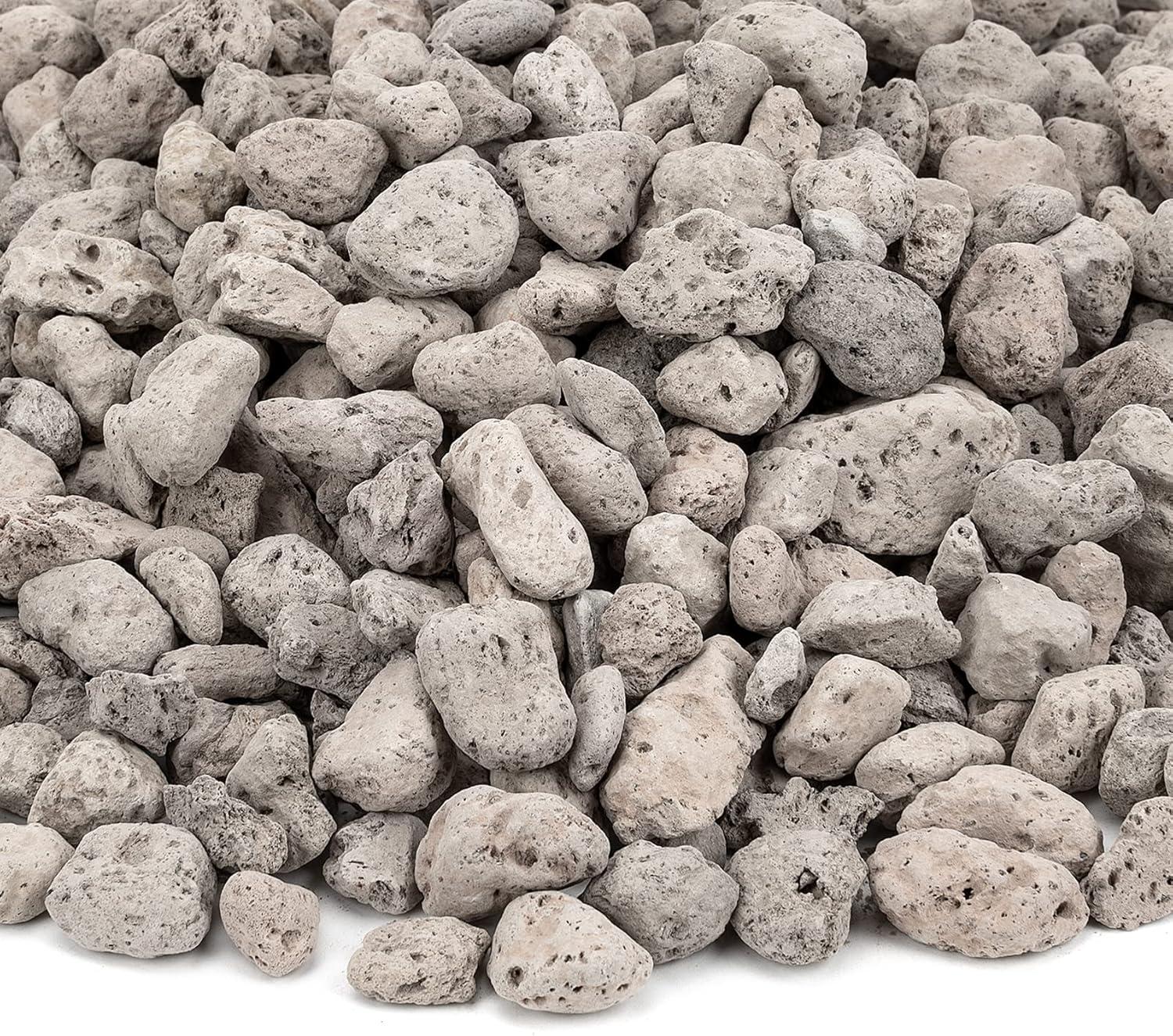 Stanbroil Light Weight White Lava Rock Granules – Natural Volcanic Rocks Decorative Landscaping Stones for Outland Living Bond Portable Fire Pit, Gas Log Set and Fireplace – 5 Pounds (4/5″ – 1-1/5″)