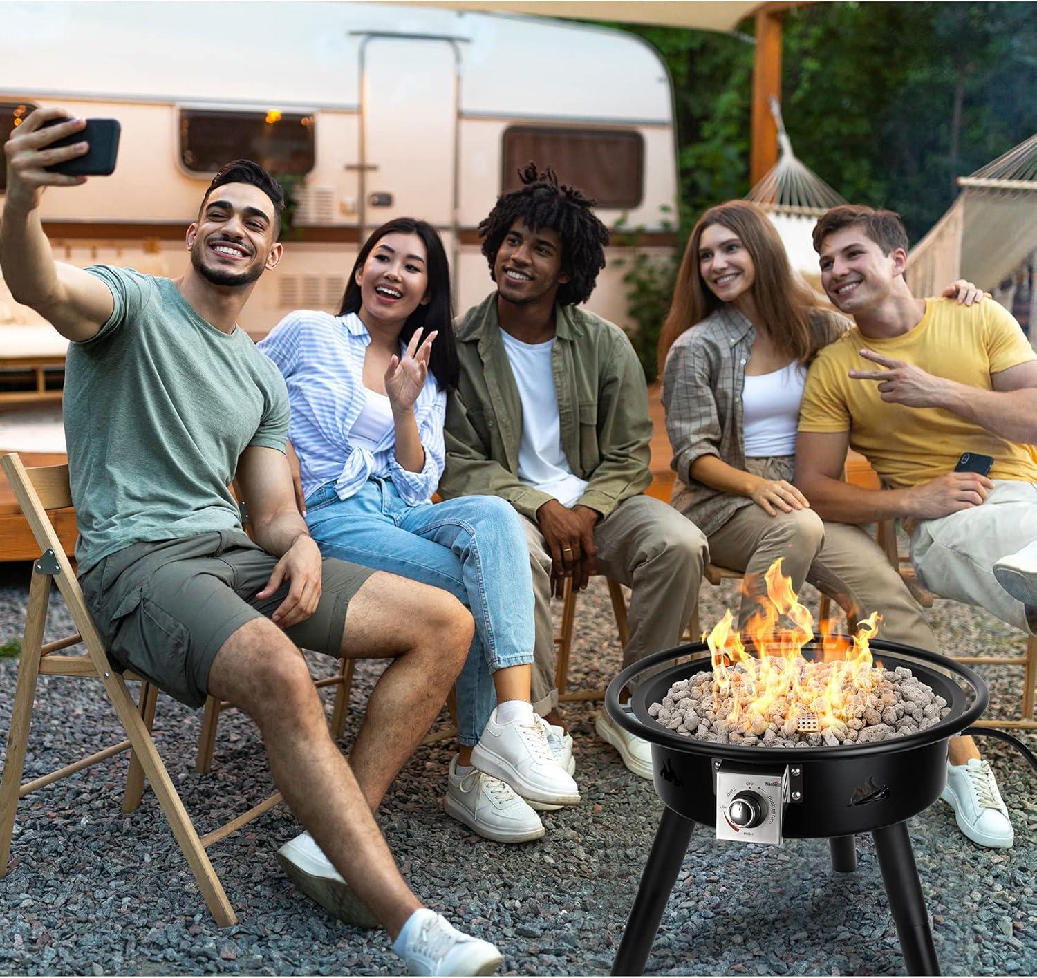 Stanbroil Light Weight White Lava Rock Granules – Natural Volcanic Rocks Decorative Landscaping Stones for Outland Living Bond Portable Fire Pit, Gas Log Set and Fireplace – 5 Pounds (4/5″ – 1-1/5″)