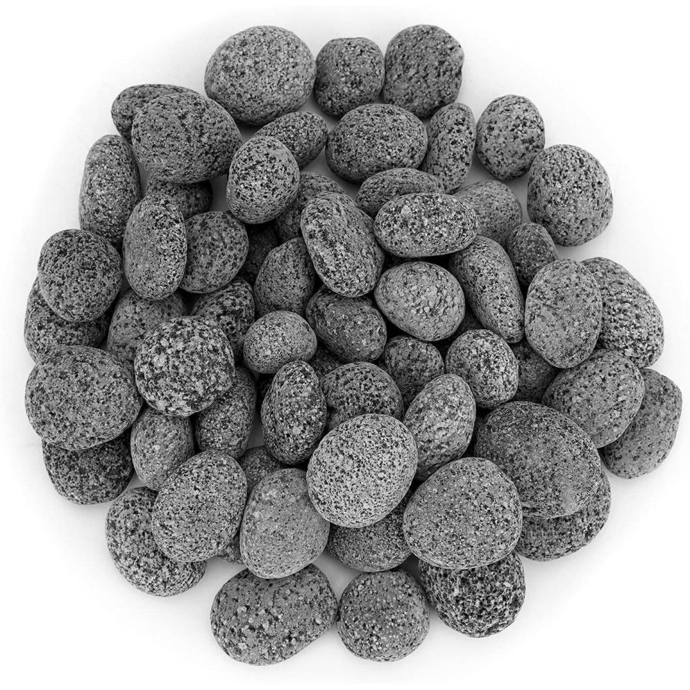 Stanbroil Tumbled Lava Rock Pebbles for Indoor or Outdoor Gas Fire Pits and Fireplaces – 10 pounds (1/2″-1″)(10 pounds  1/2-1 Inch)