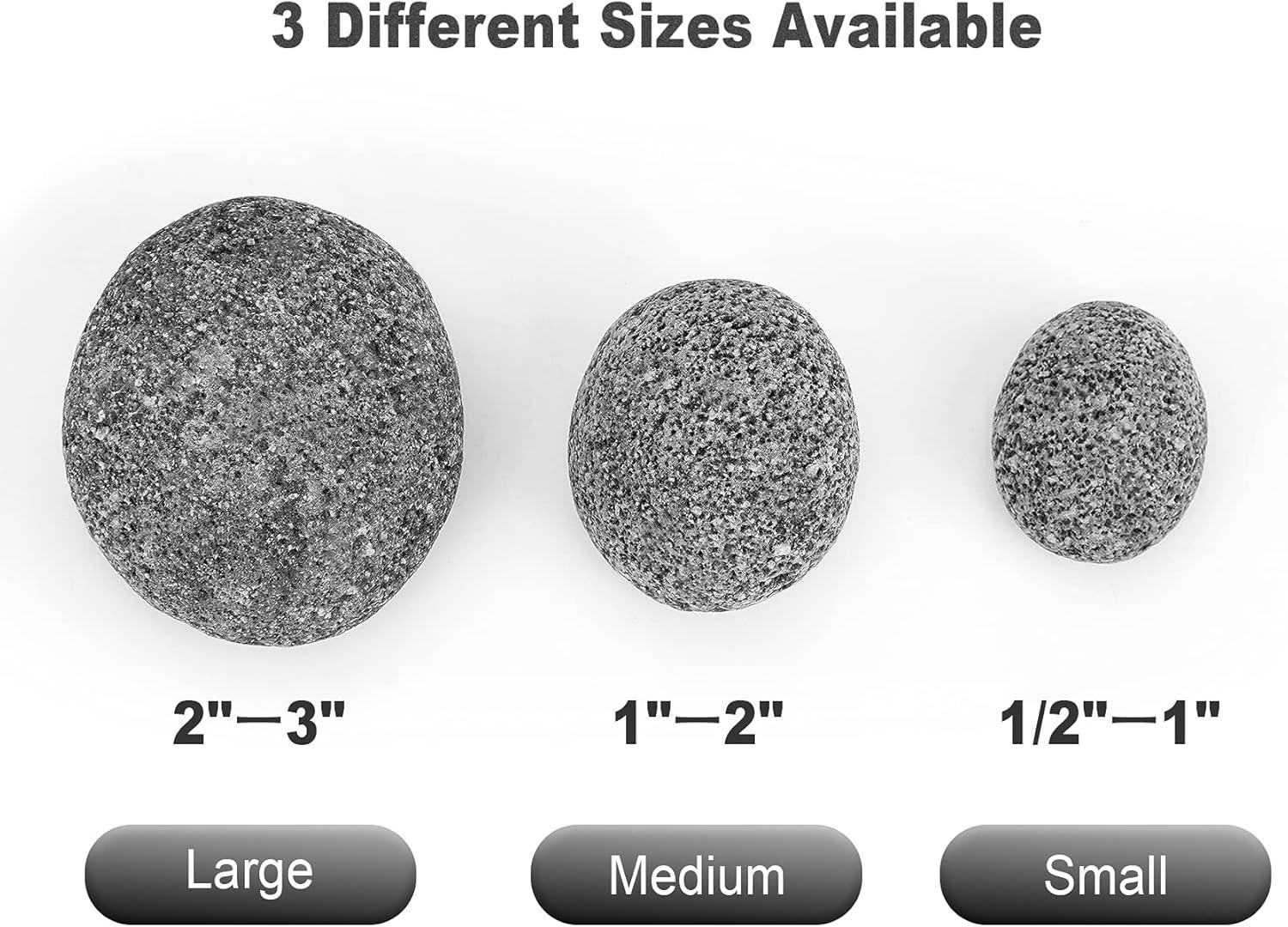 Stanbroil Tumbled Lava Rock Pebbles for Indoor or Outdoor Gas Fire Pits and Fireplaces – 10 pounds (1/2″-1″)(10 pounds  1/2-1 Inch)