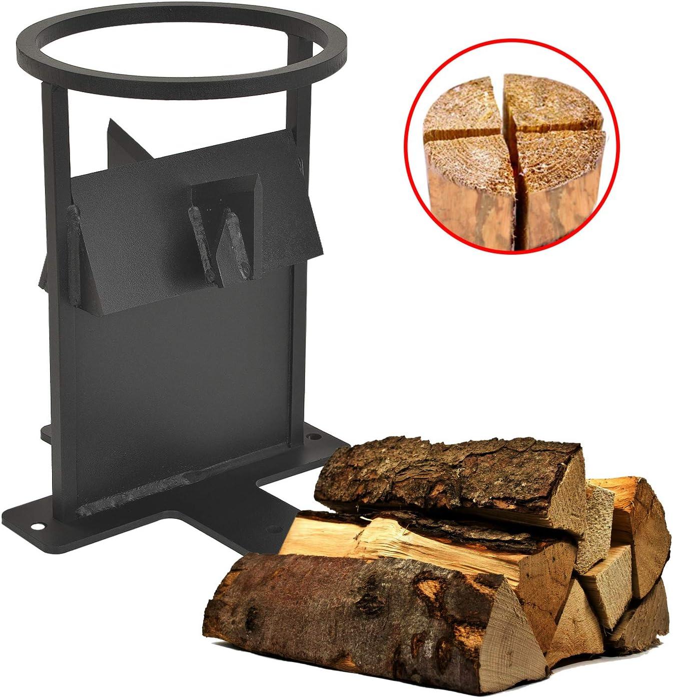 Stanbroil Firewood Log Splitter,Firewood Kindling Tool Cuts 4 Ways – Wood Log Cracker Splitter
